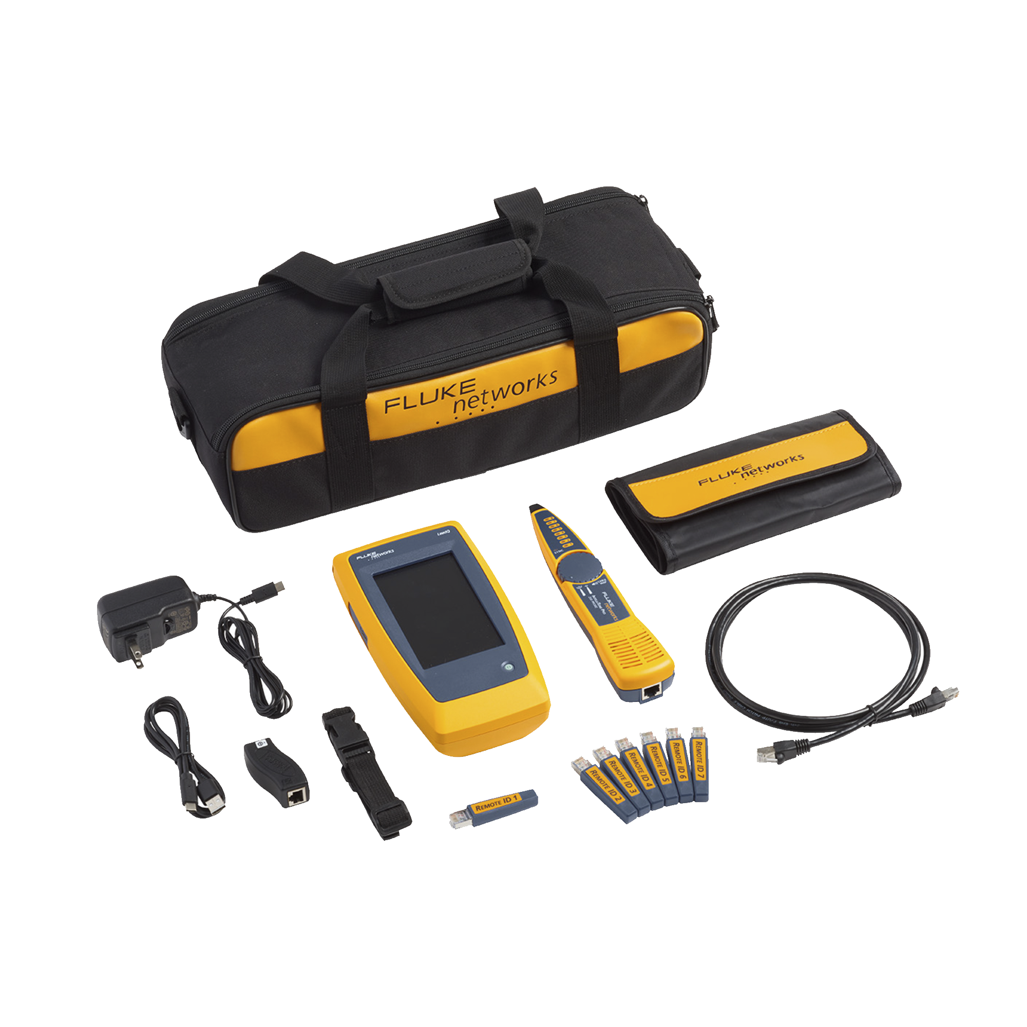 Kit Avanzado de Calificador de Red LinkIQ, Para Verificar Rendimiento de Cableado Hasta 10Gbps Basado en Frecuencia, con Pantalla MultitÃ¡ctil a Color