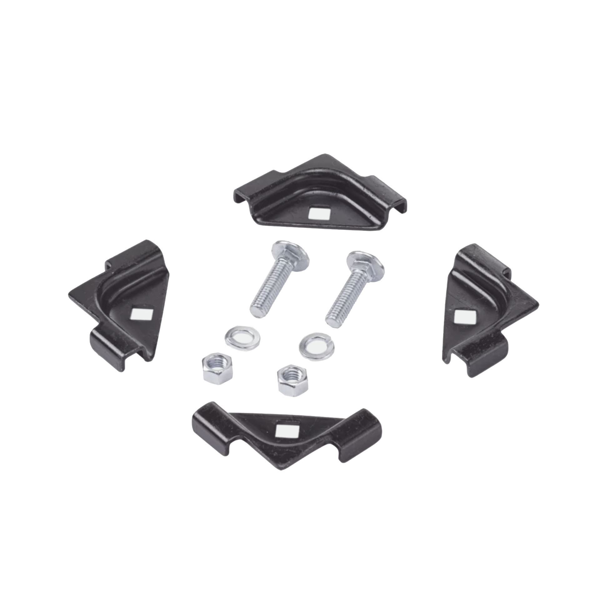 Accesorio de Empalme (UniÃ³n), Para ConexiÃ³n de 2 Escalerillas Rectas en Ãngulo de 90Âº, de Acero, Color Negro