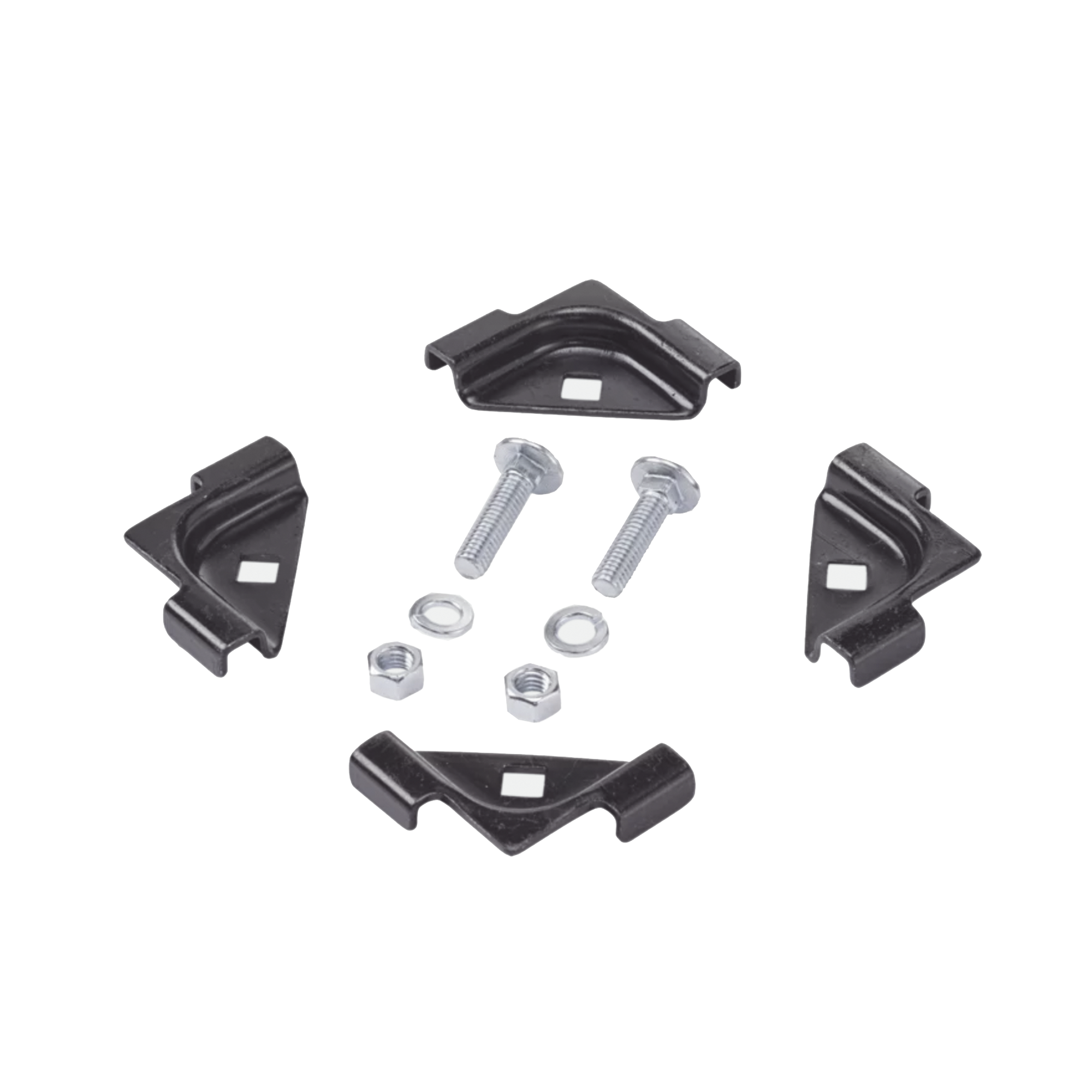 Accesorio de Empalme (UniÃ³n), Para ConexiÃ³n de 2 Escalerillas Rectas en Ãngulo de 90Âº, de Acero, Color Negro