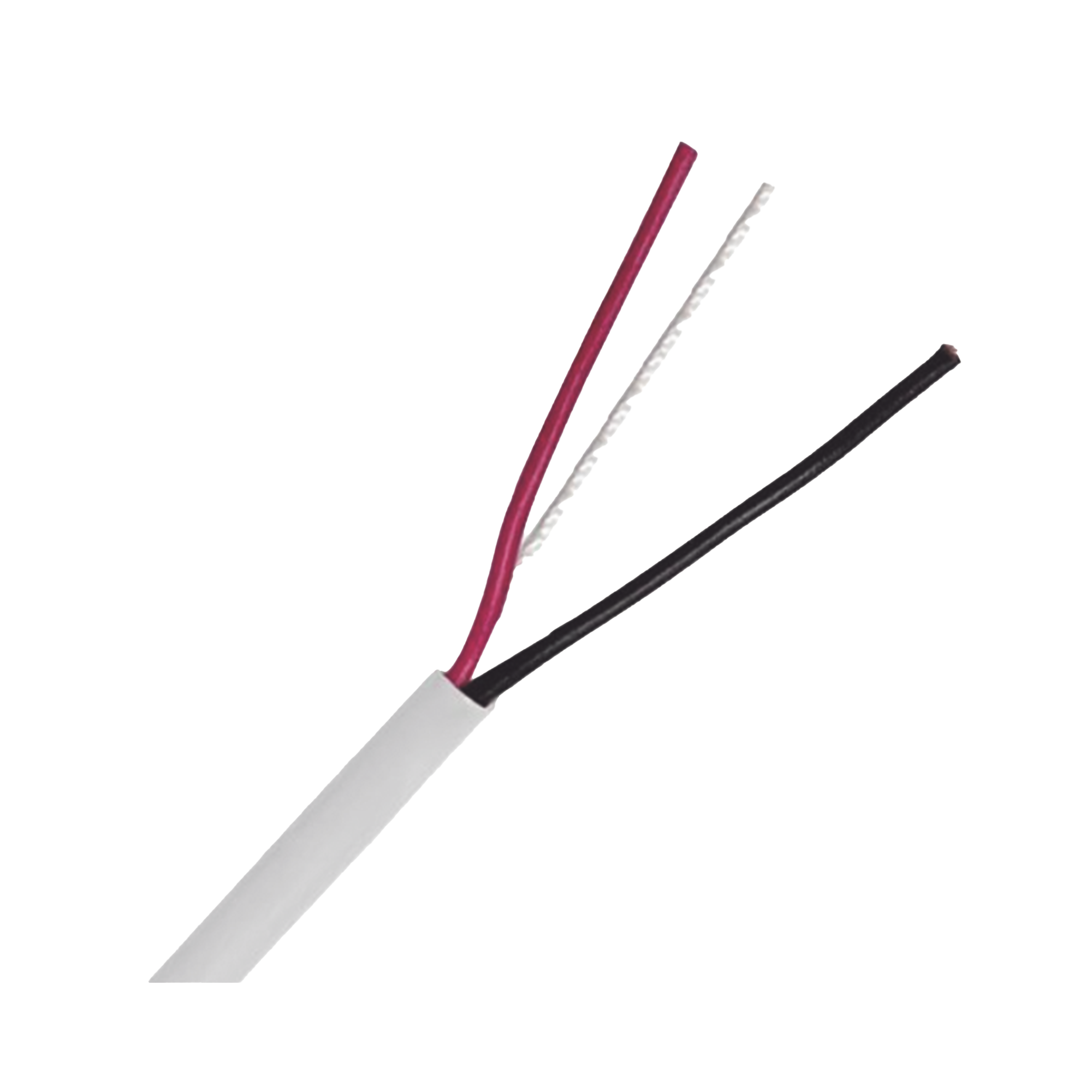 Cable 305 Metros: 2 x 18 AWG, Color Blanco, CM, Para Sistemas de Seguridad y Alarmas