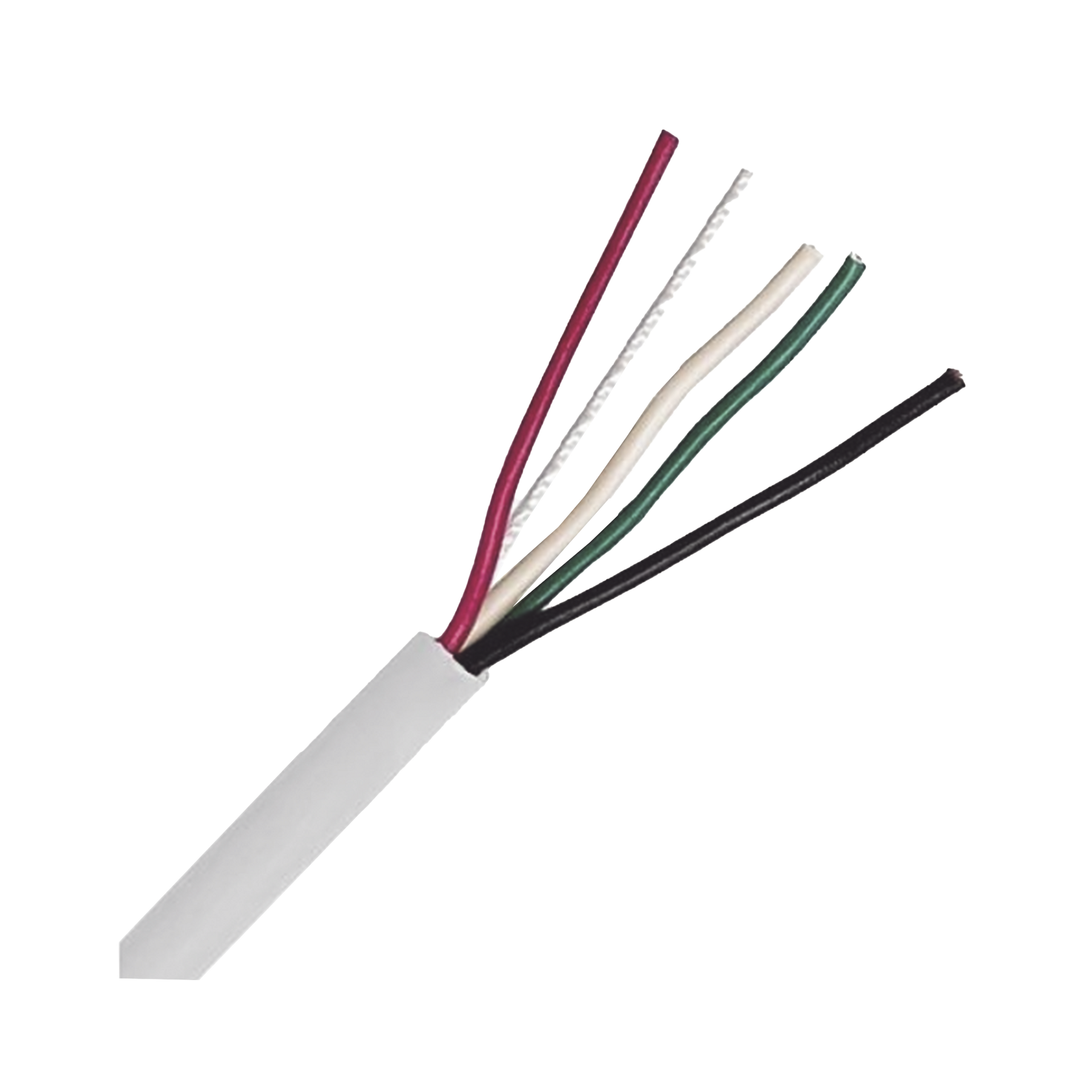 Bobina de Cable 305 Metros: 4 x 22 AWG, Color Blanco, CM, Para Sistemas de Seguridad y Alarmas