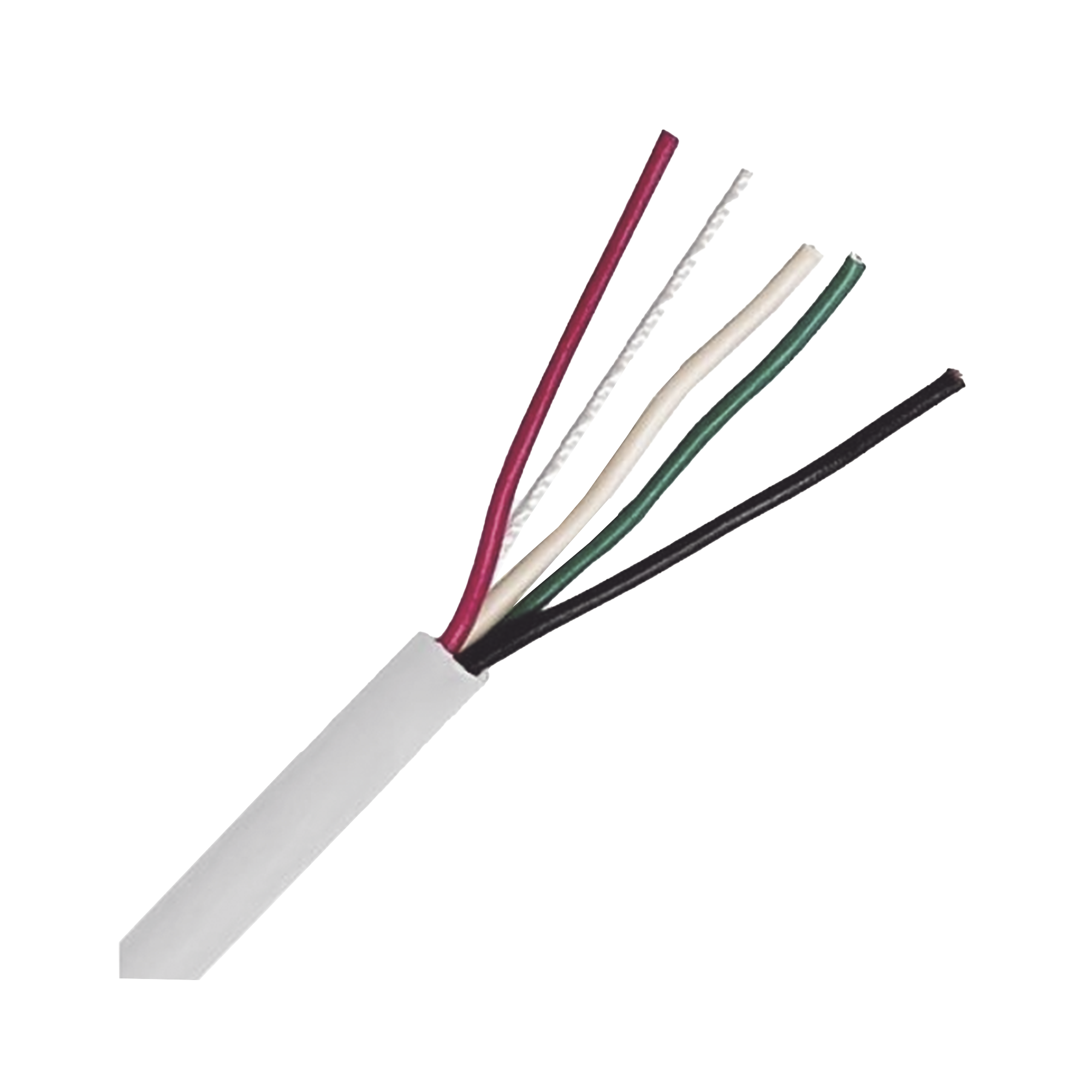 Bobina de Cable 305 Metros: 4 x 22 AWG, Color Blanco, CM, Para Sistemas de Seguridad y Alarmas