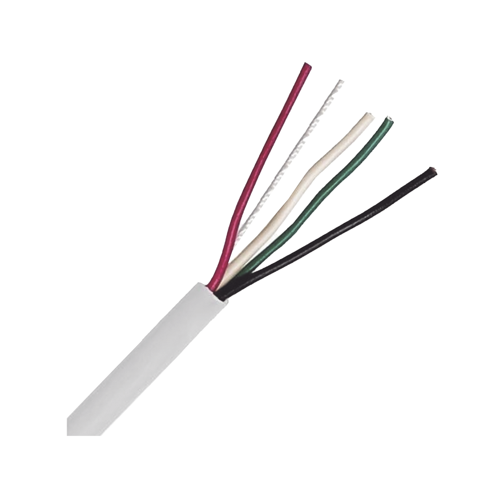 Bobina de Cable 305 Metros: 4 x 18 AWG, Color Blanco, CM, Para Sistemas de Seguridad y Alarmas