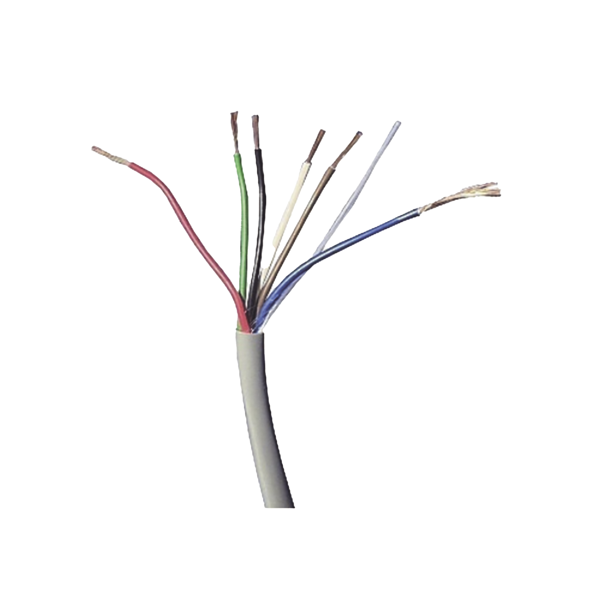 Bobina de Cable 305 Metros: 6 x 22 AWG, Color Blanco, CMR, Para Sistemas de Seguridad y Alarmas