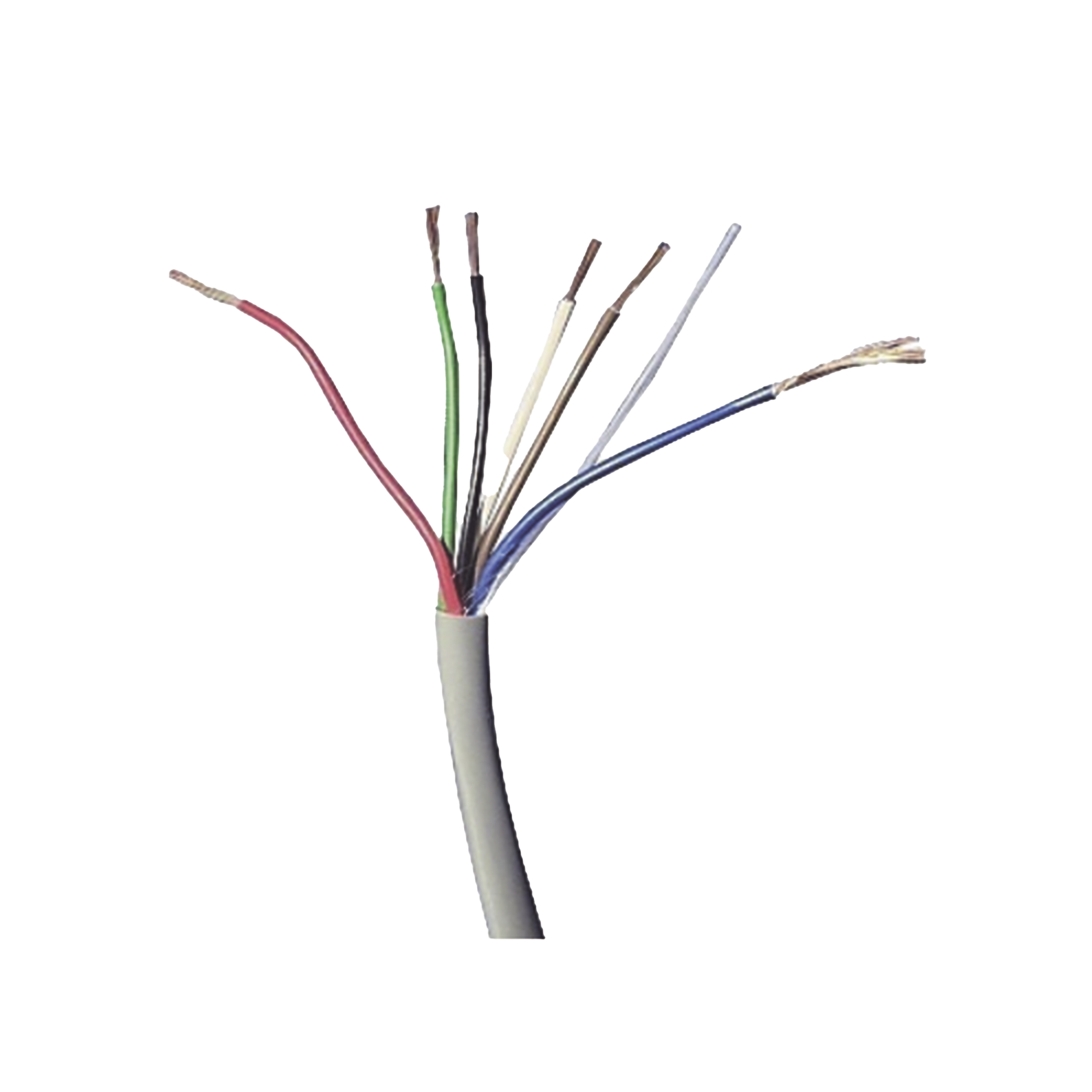 Bobina de Cable 305 Metros: 6 x 22 AWG, Color Blanco, CMR, Para Sistemas de Seguridad y Alarmas