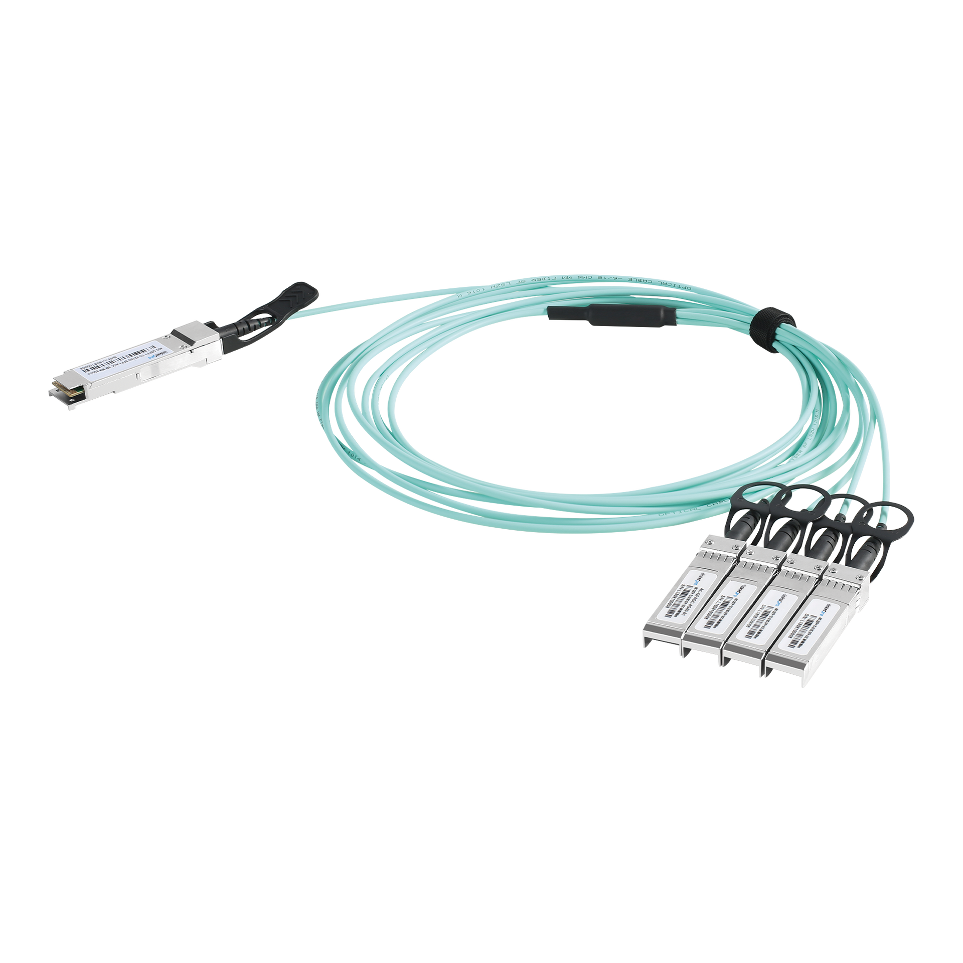 Cable AOC QSFP+ de 40 Gbps a 4x 10 Gbps / Cable de fibra Ã³ptica Activo / Longitud: 1 metro