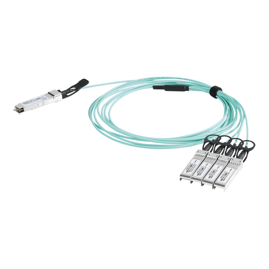 Cable AOC QSFP+ de 40 Gbps a 4x 10 Gbps / Cable de fibra Ã³ptica Activo / Longitud: 1 metro