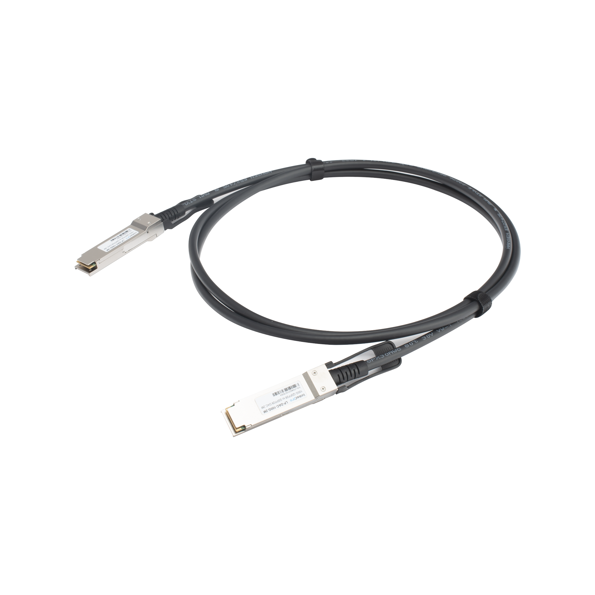 Cable DAC QSFP28 de 100 Gbps a 100 Gbps / Passive Direct Attach Copper Twinax Cable / Longitud: 2 metros