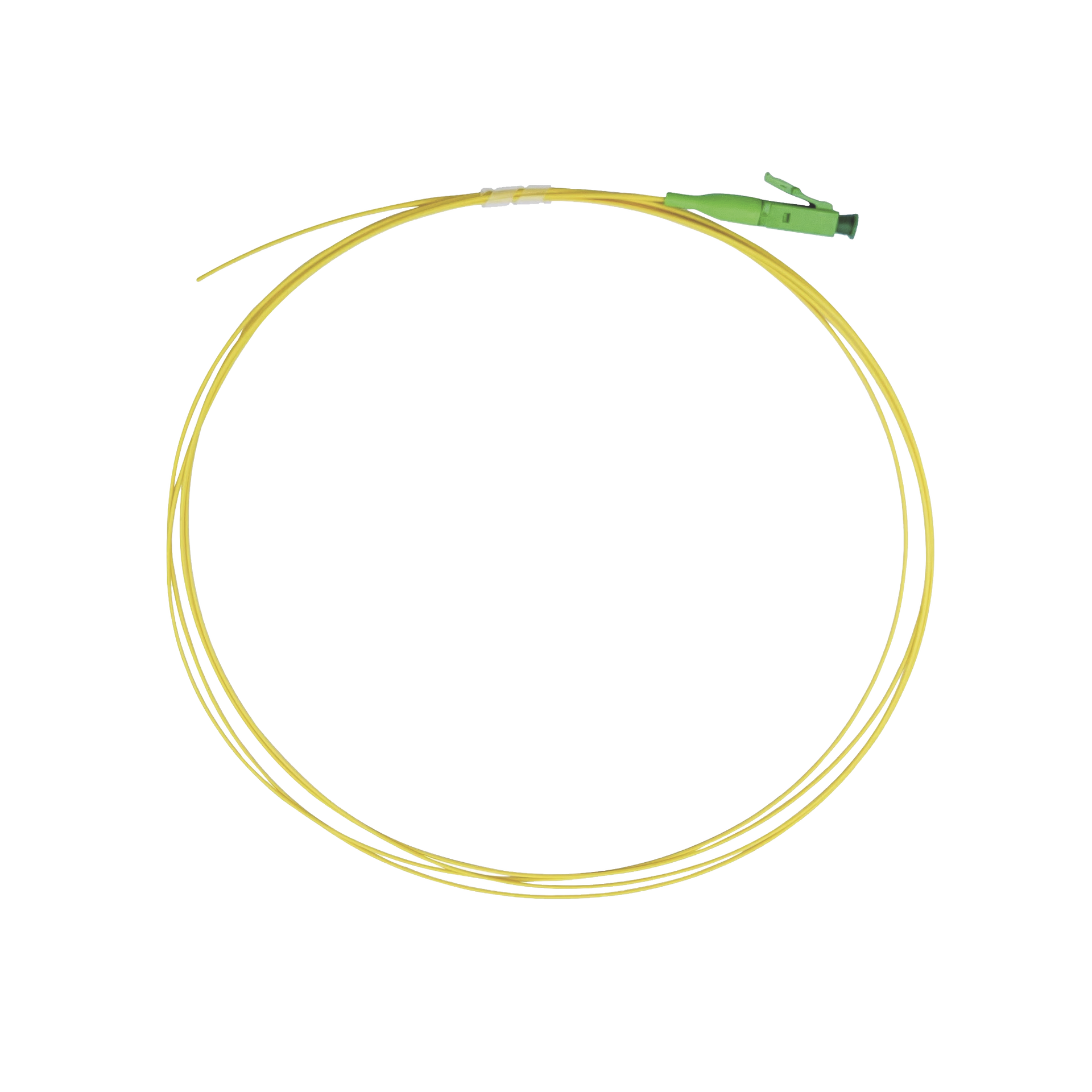 Pigtail de Fibra Ãptica Monomodo LC/APC, simplex de 1 metro