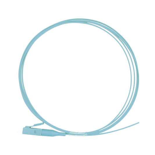 Pigtail de Fibra Ãptica Simplex LC, PVC, OM3 50/125, Aqua, 1 metro