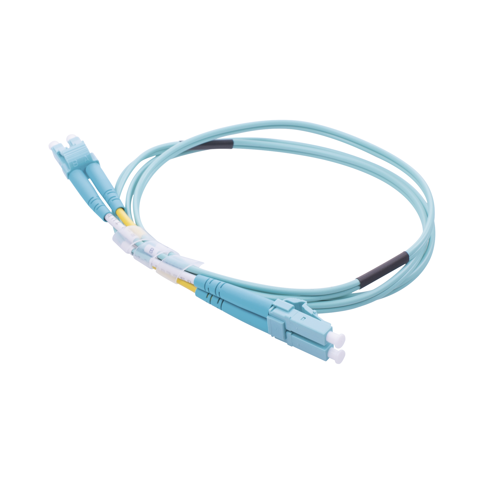 Jumper de Fibra Ãptica Multimodo OM3 50/125 LC-LC OFNR (Riser), 2.0 mm, DÃºplex, Aqua, 1 metro