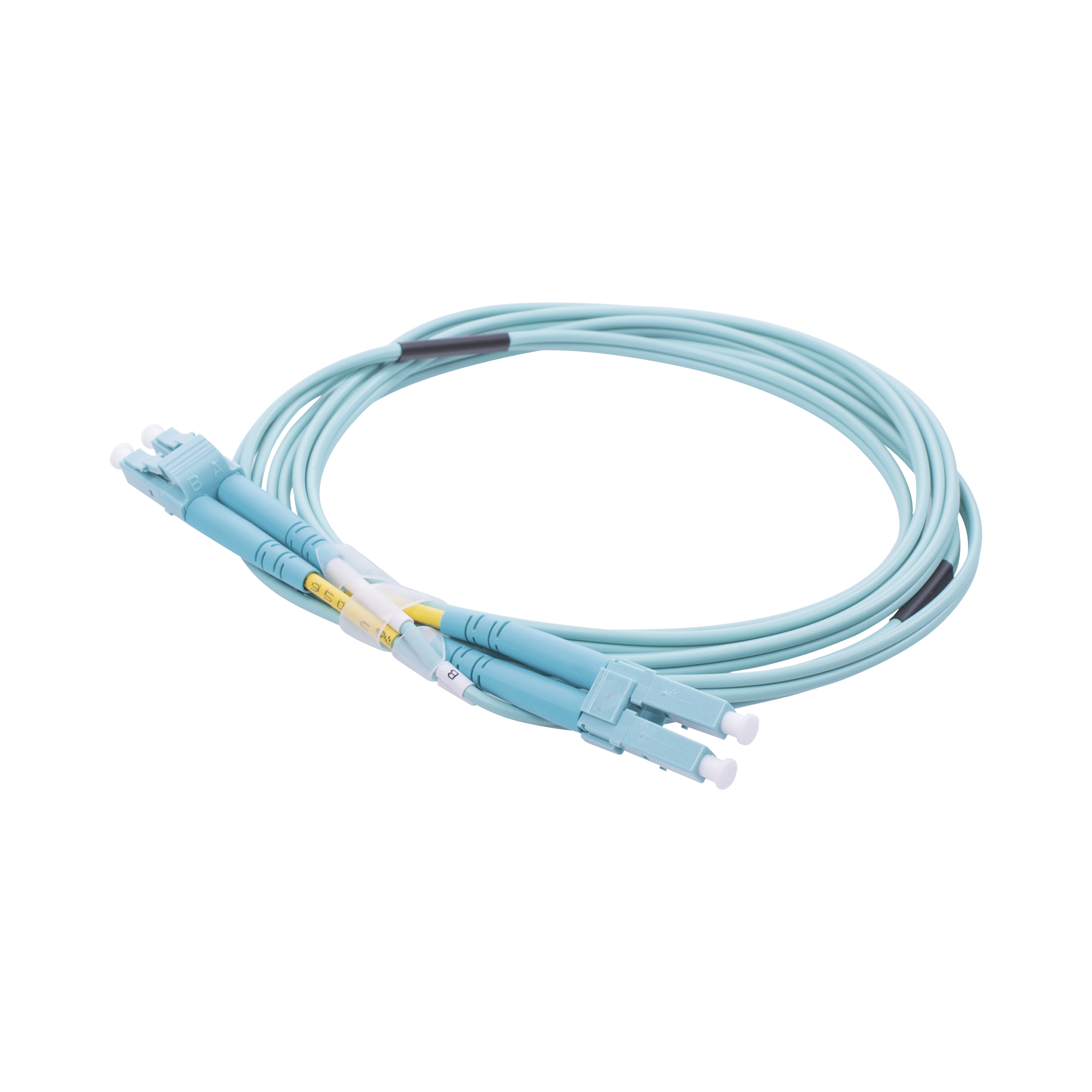 Jumper de Fibra Ãptica Multimodo OM3 50/125 LC-LC OFNR (Riser), 2.0 mm, DÃºplex, Aqua, 2 metros