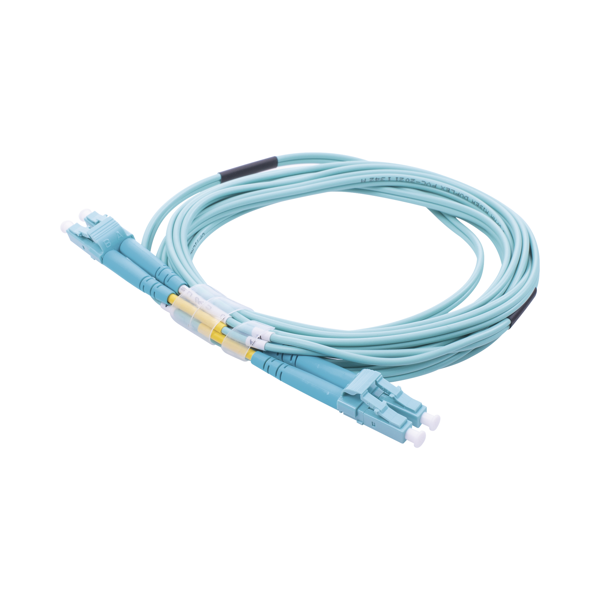 Jumper de Fibra Ãptica Multimodo OM3 50/125 LC-LC OFNR (Riser), 2.0 mm, DÃºplex, Aqua, 3 metros