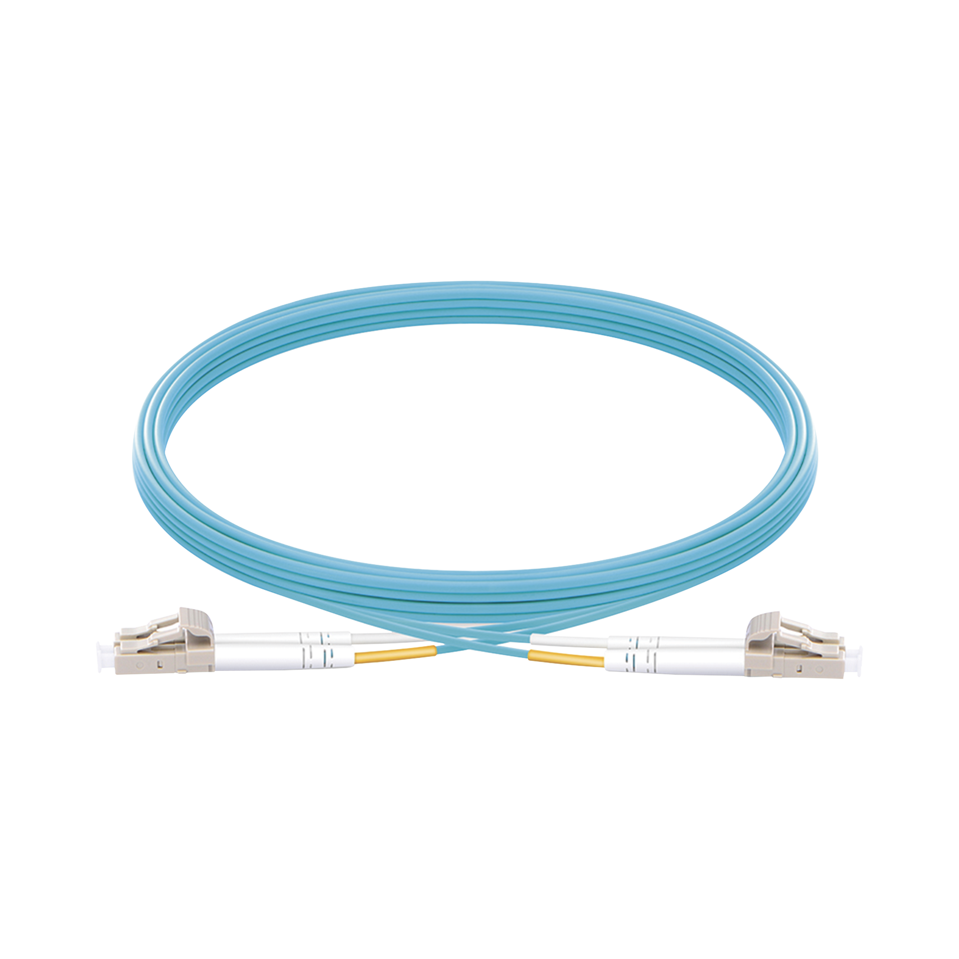 Jumper de Fibra Ãptica Multimodo OM3 50/125 LC-LC OFNR (Riser), 2.0 mm, DÃºplex, Aqua, 5 metros