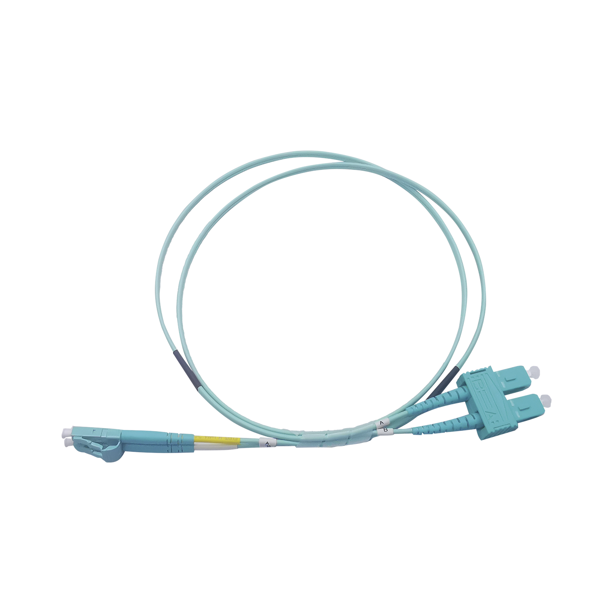 Jumper de Fibra Ãptica Multimodo OM3 50/125 LC-SC OFNR (Riser), 2.0 mm, DÃºplex, Aqua, 3 metros