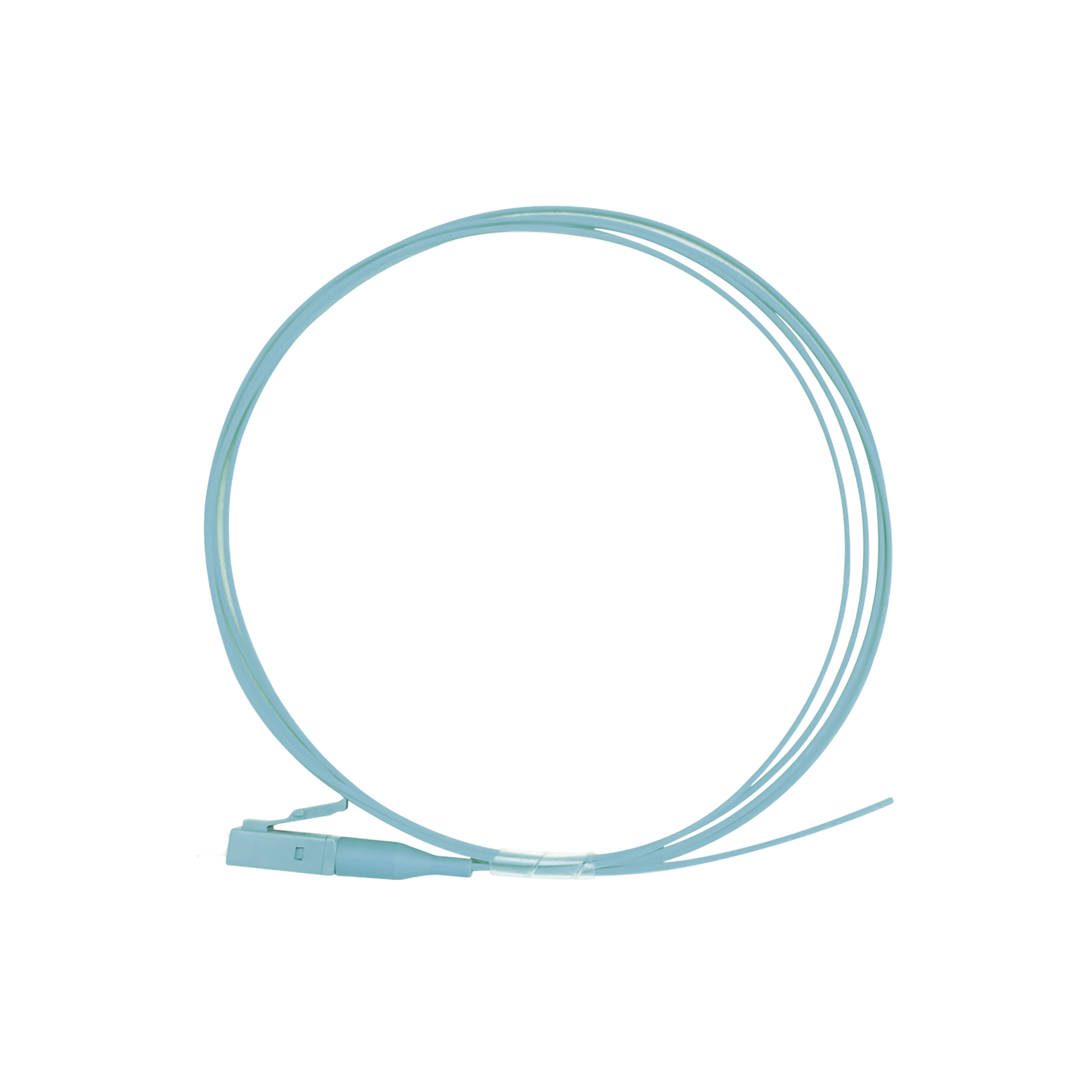 Pigtail de Fibra Ãptica Simplex LC, PVC, OM4 50/125, Aqua, 1 metro