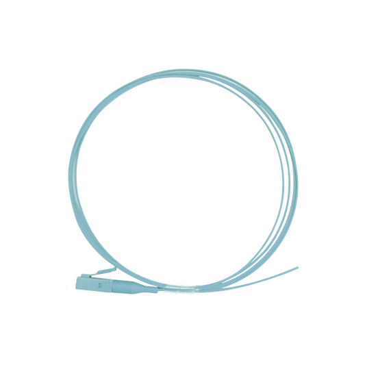 Pigtail de Fibra Ãptica Simplex LC, PVC, OM4 50/125, Aqua, 1 metro