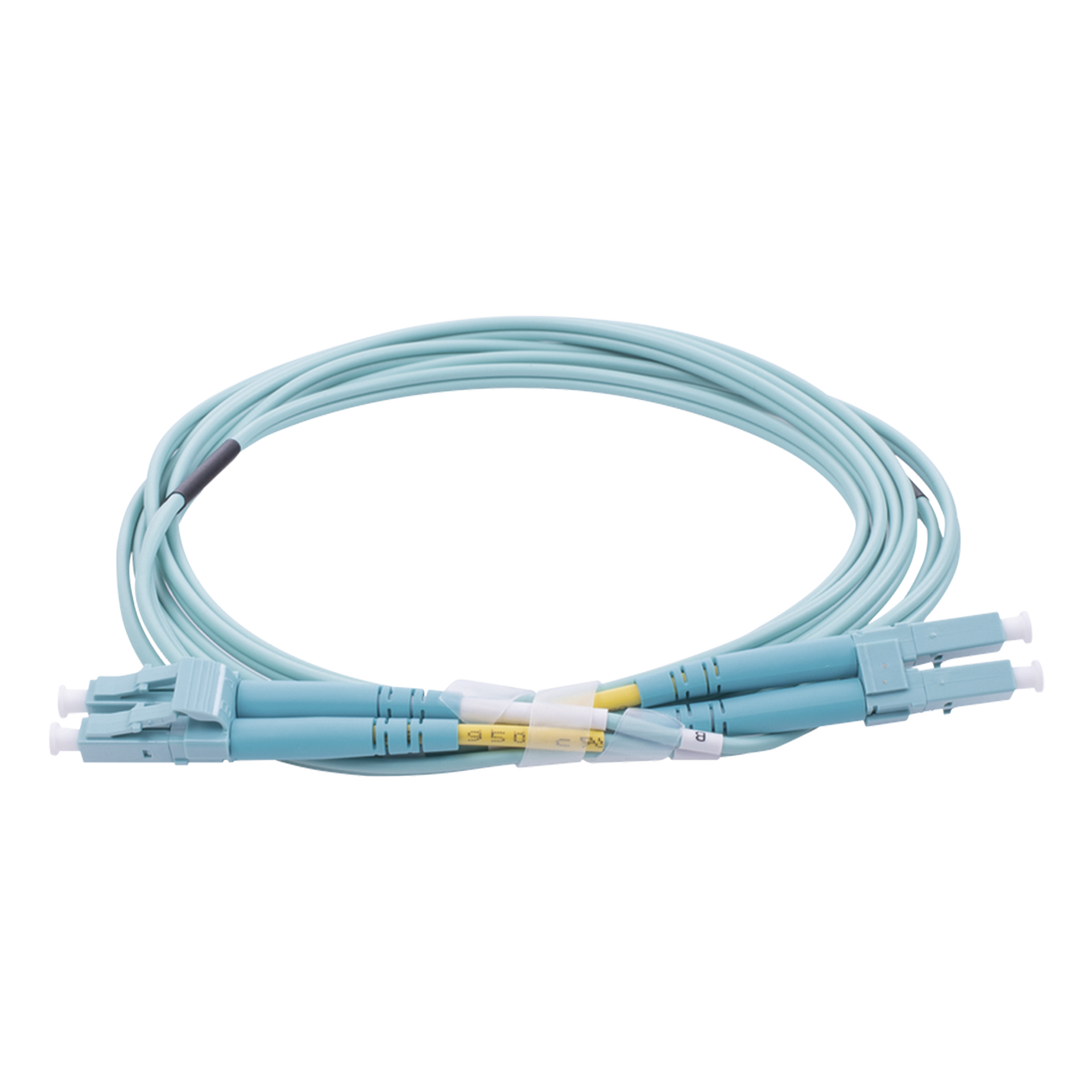 Jumper de Fibra Ãptica Multimodo OM4 50/125 LC-LC OFNR (Riser), 2.0 mm, DÃºplex, Aqua, 2 metros