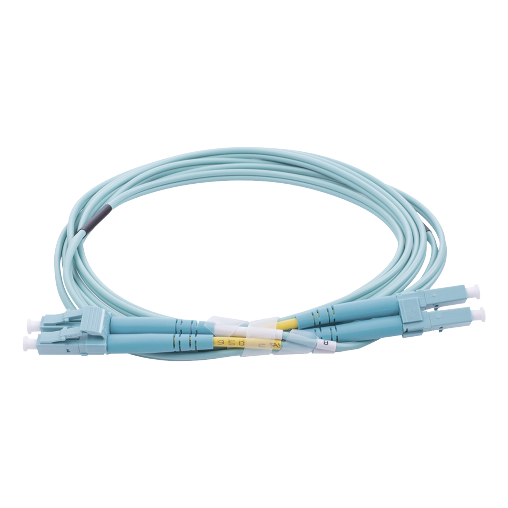 Jumper de Fibra Ãptica Multimodo OM4 50/125 LC-LC OFNR (Riser), 2.0 mm, DÃºplex, Aqua, 2 metros