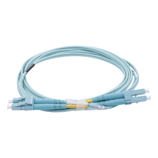 Jumper de Fibra Ãptica Multimodo OM4 50/125 LC-LC OFNR (Riser), 2.0 mm, DÃºplex, Aqua, 2 metros