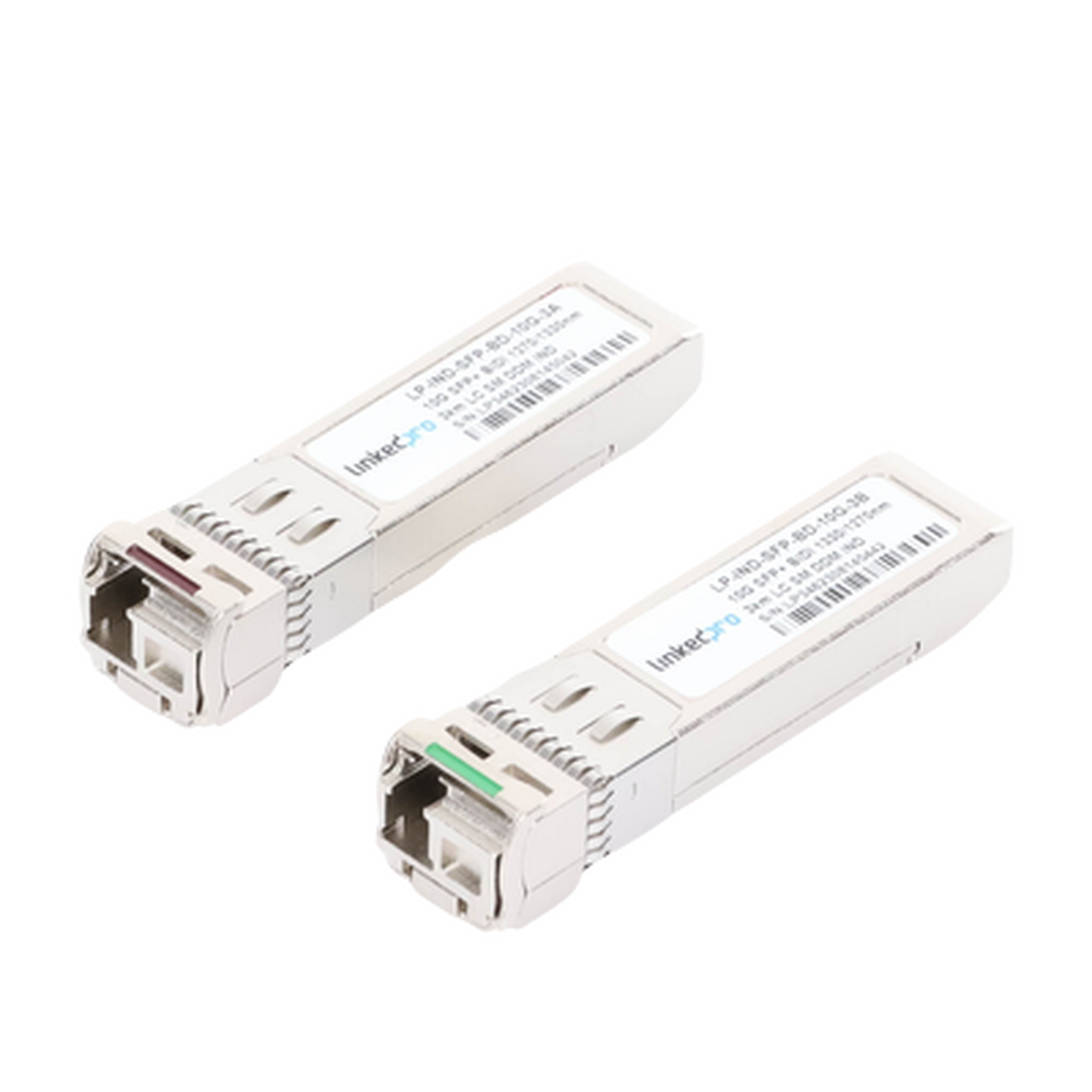 Transceptores Ãpticos Industriales Bidireccionales SFP+ (Mini-Gbic) / Monomodo 1270 & 1330 nm / 10 Gbps / 10GBASE / Conector LC/UPC Simplex / DDM / Hasta 3 km / 2 Piezas