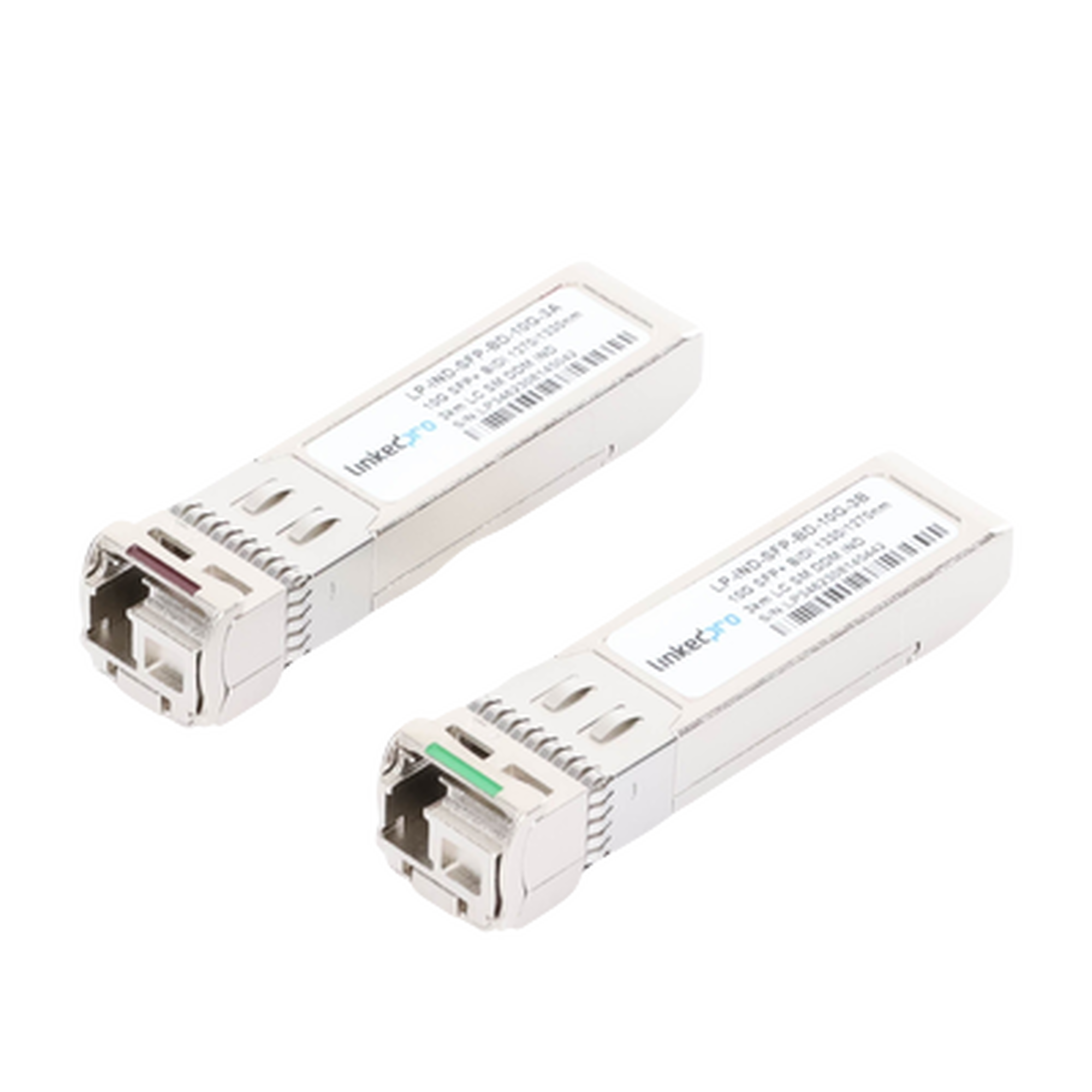 Transceptores Ãpticos Industriales Bidireccionales SFP+ (Mini-Gbic) / Monomodo 1270 & 1330 nm / 10 Gbps / 10GBASE / Conector LC/UPC Simplex / DDM / Hasta 3 km / 2 Piezas