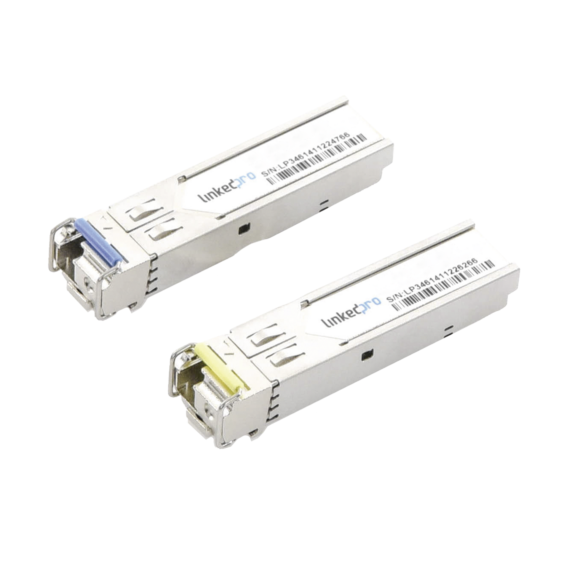 Transceptores Ãpticos Industriales Bidireccionales SFP (Mini-Gbic) / Monomodo 1310 & 1550 nm / 1.25 Gbps / 1000BASE-BX / Conector LC/UPC Simplex / DDM / Hasta 20 km / 2 Piezas
