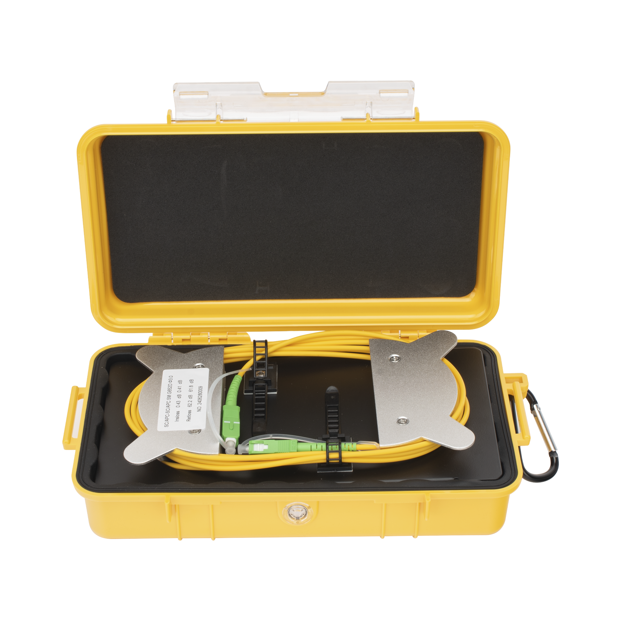 Bobina de Lanzamiento monomodo de 1 km con conectores SC/APC