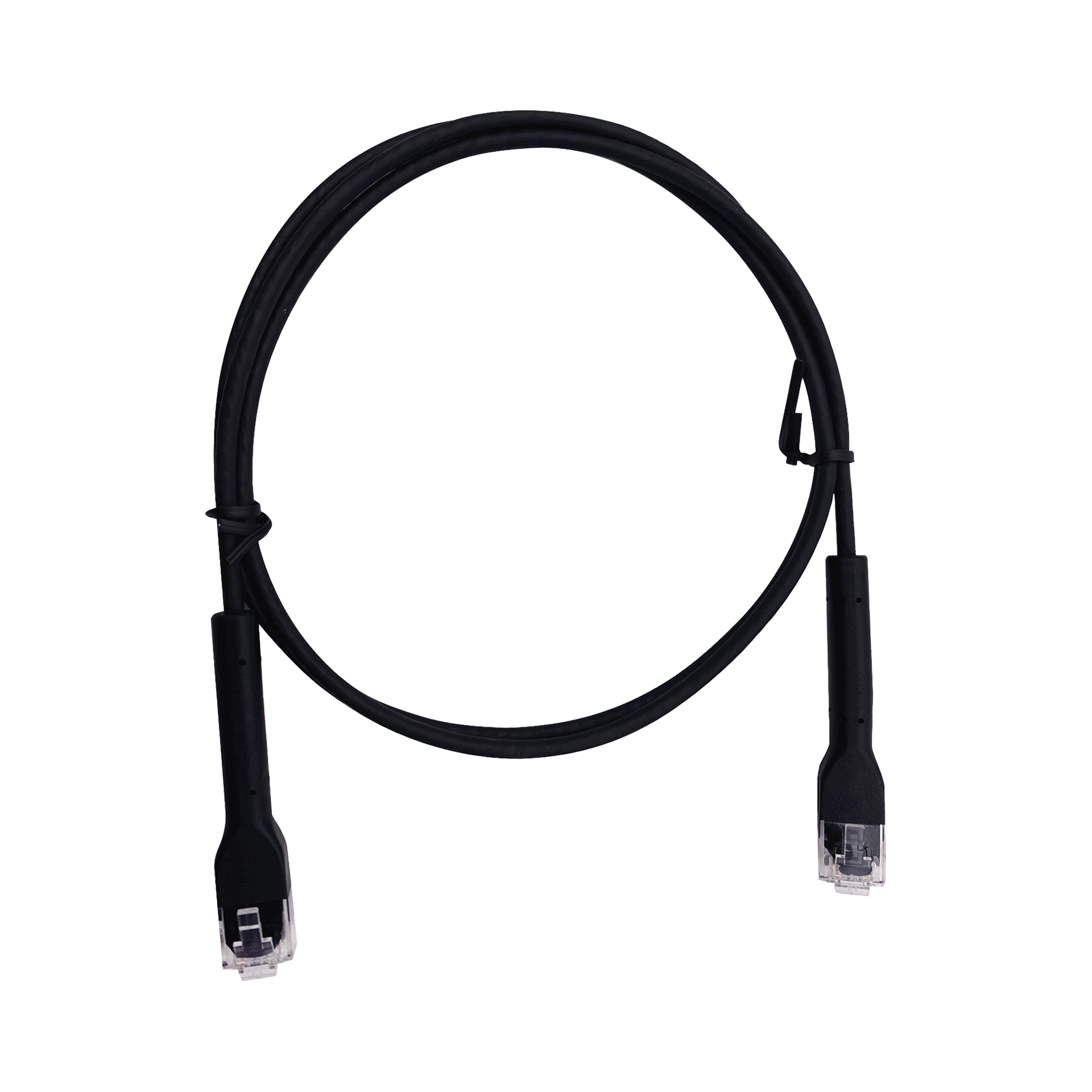 Mini Patch Cord Cat6 Ultra Slim 2 m Negro â Ahorra Espacio sin Organizadores, con Bota Flexible