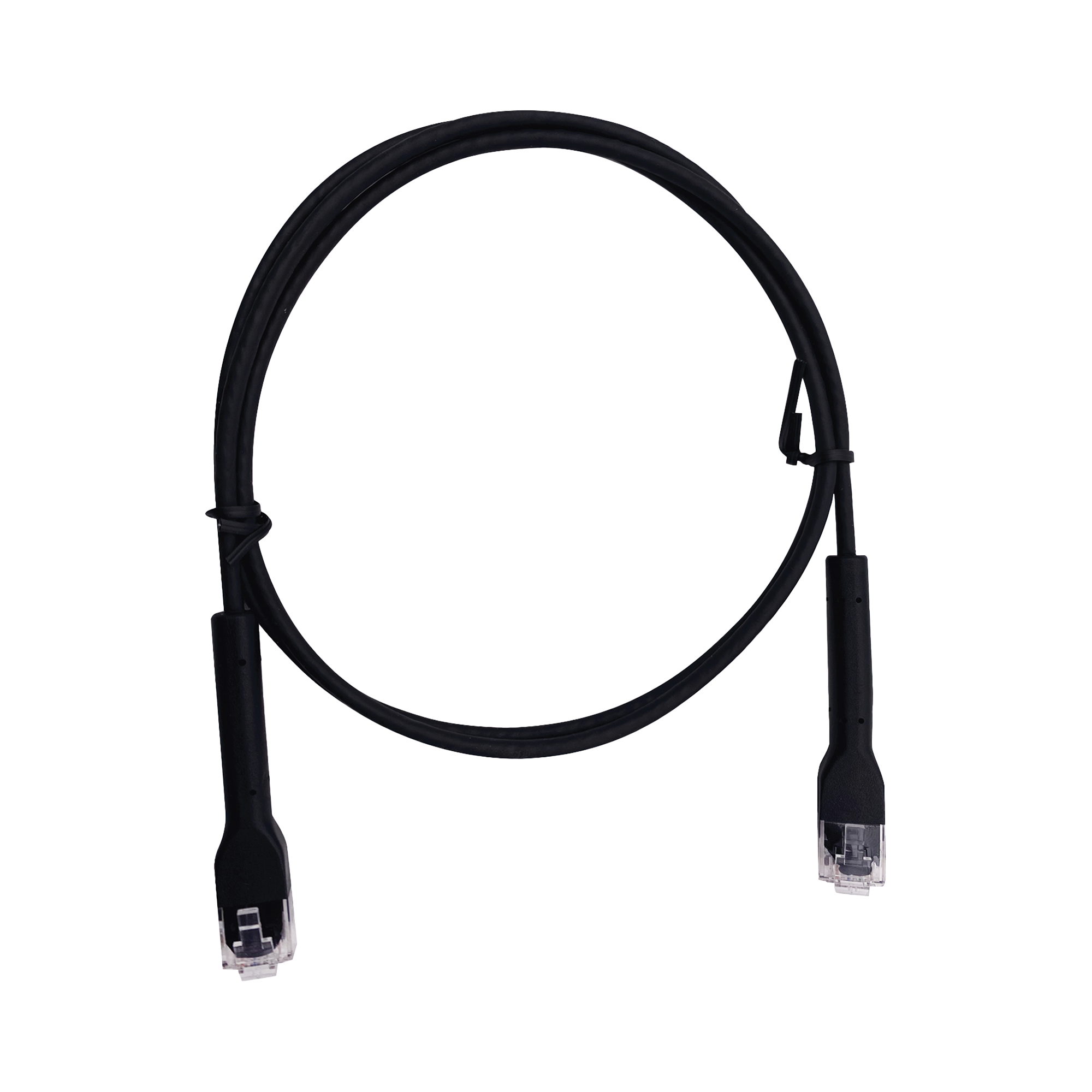 Mini Patch Cord Cat6 Ultra Slim 2 m Negro â Ahorra Espacio sin Organizadores, con Bota Flexible