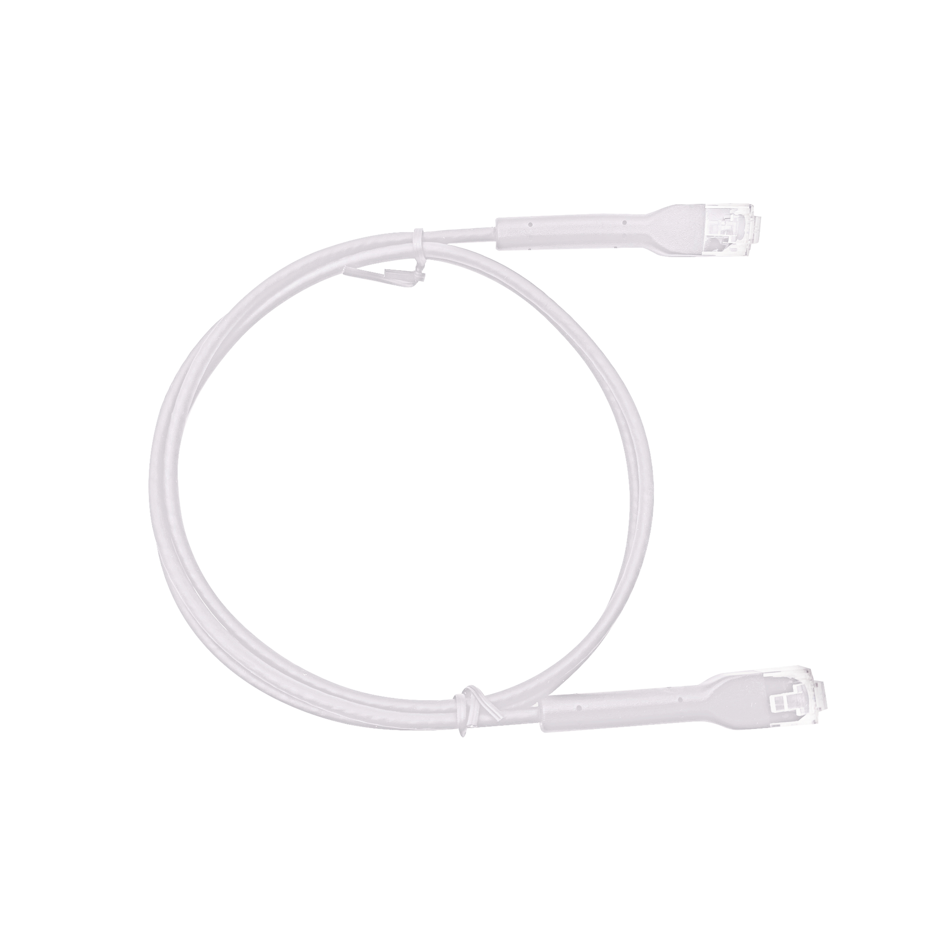 Mini Patch Cord Cat6 Ultra Slim 2 m Blanco â Ahorra Espacio sin Organizadores, con Bota Flexible