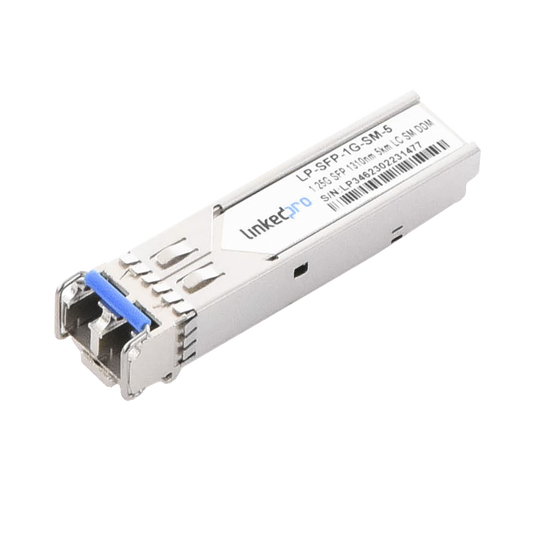 Transceptor Ãptico SFP (Mini-Gbic) / Monomodo 1310 nm / 1.25 Gbps / 1000BASE / Conectores LC/UPC DÃºplex / DDM / Hasta 5 km
