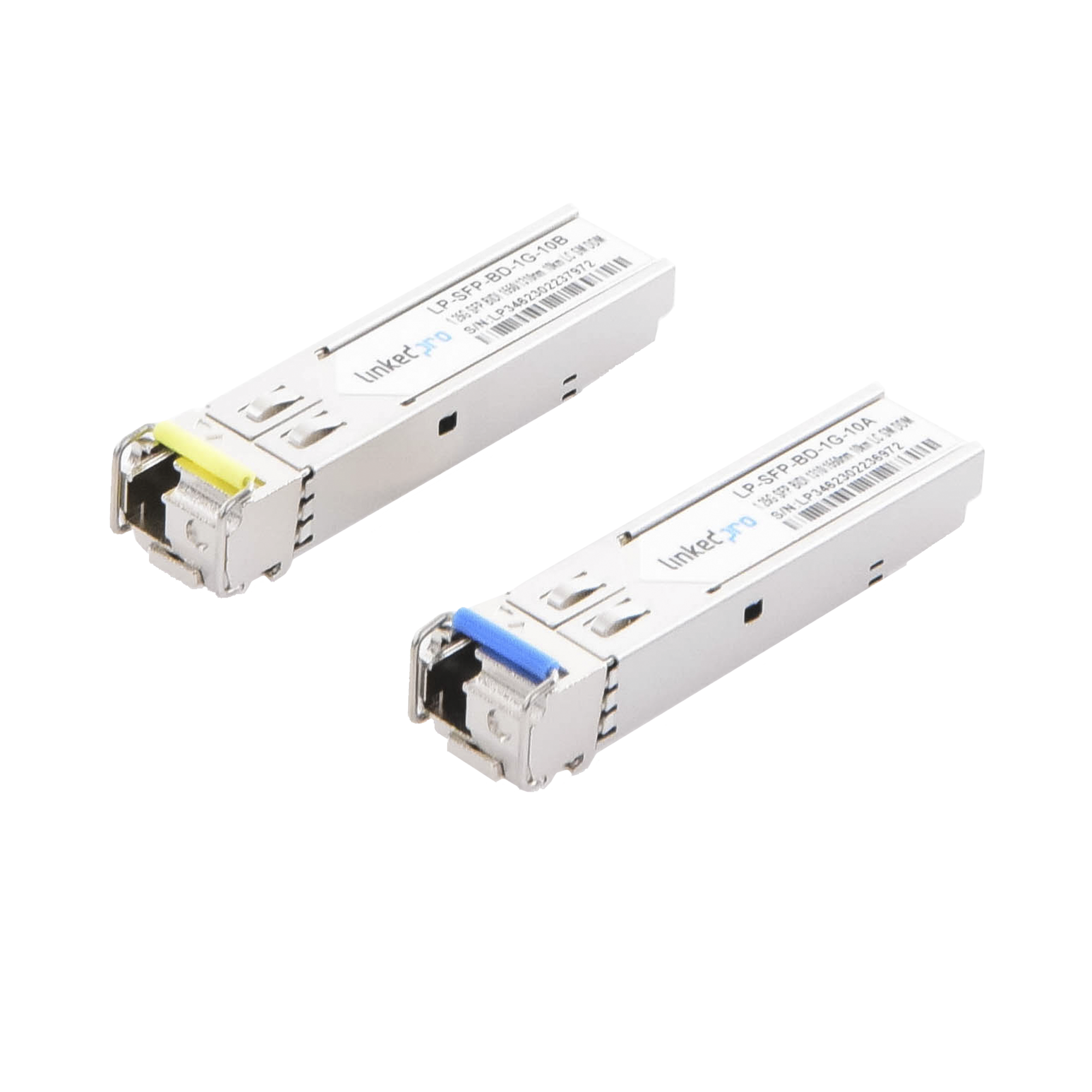 Transceptores Ãpticos Bidireccionales SFP (Mini-Gbic) / Monomodo 1310 & 1550 nm / 1.25 Gbps / 1000BASE-BX / Conector LC/UPC Simplex / DDM / Hasta 10 km / 2 Piezas