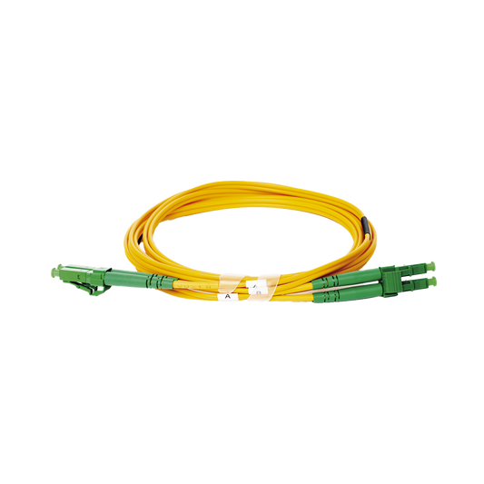 Jumper de Fibra Ãptica Monomodo 9/125 LC/APC-LC/APC Duplex PVC, 2.0 mm, amarillo, 2 metros
