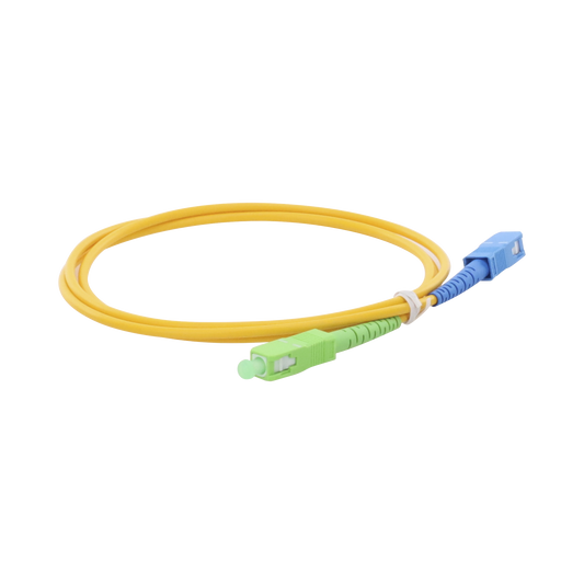 Jumper de Fibra Ãptica Monomodo SC/APC-SC/UPC Simplex de 1 metro, 3mm