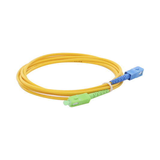 Jumper de Fibra Ãptica Monomodo SC/APC-SC/UPC Simplex de 2 metros, 3mm