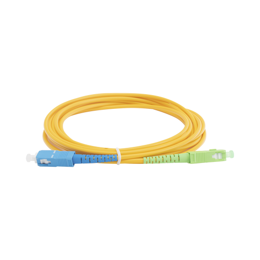 Jumper de Fibra Ãptica Monomodo SC/APC-SC/UPC Simplex de 3 metro, 3mm