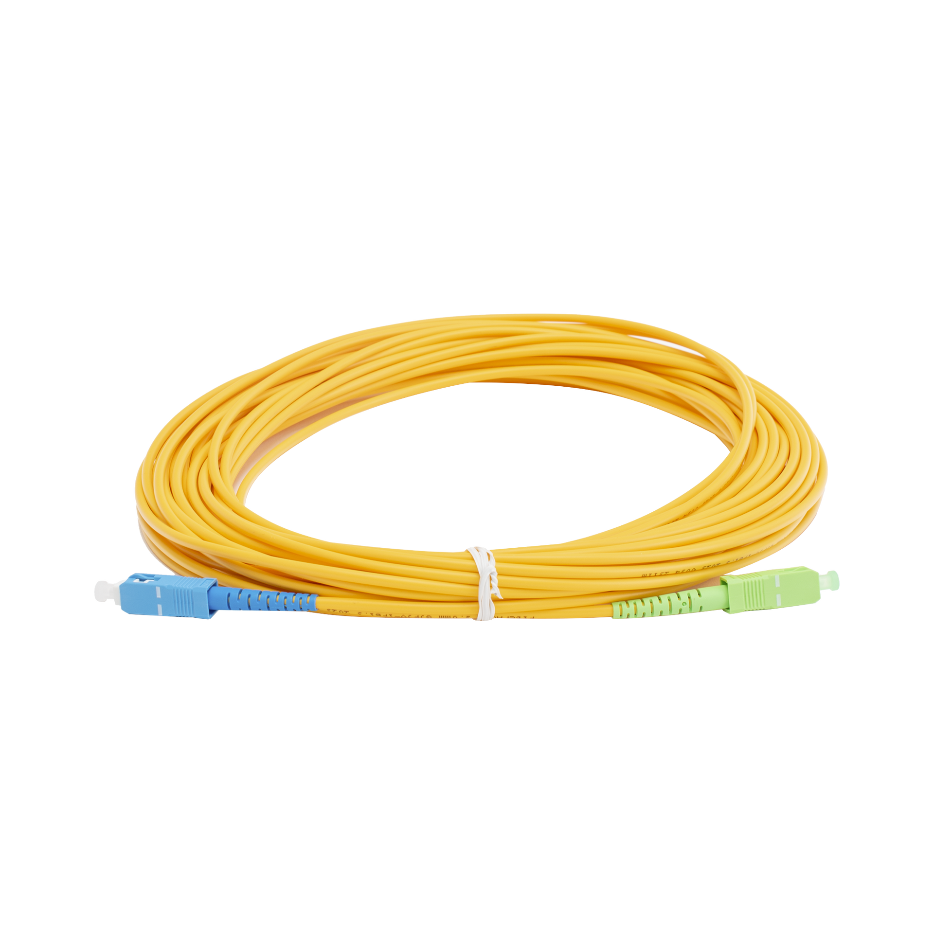 Jumper de Fibra Ãptica Monomodo SC/UPC - SC/APC Simplex, color amarillo, 15 metros