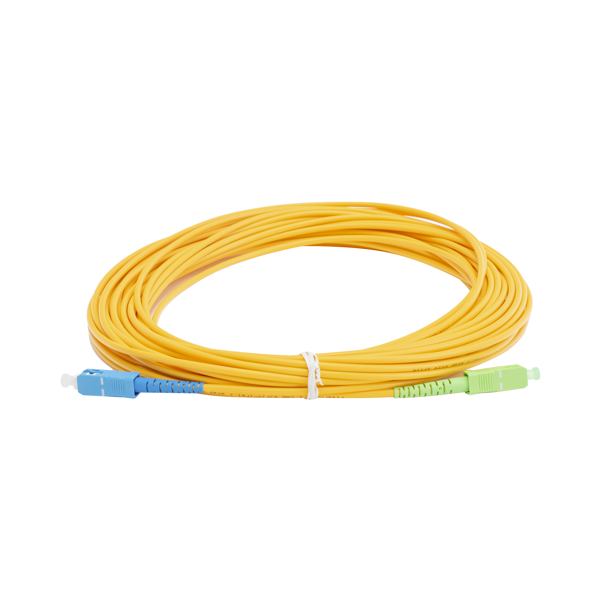 Jumper de Fibra Ãptica Monomodo SC/UPC - SC/APC Simplex, color amarillo, 15 metros
