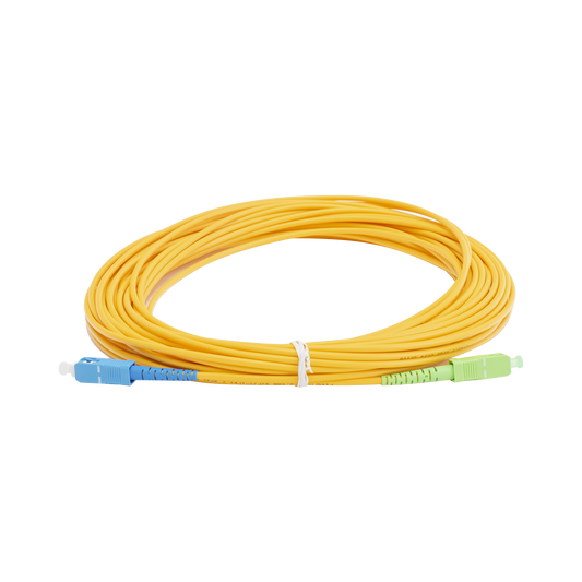 Jumper de Fibra Ãptica Monomodo SC/UPC - SC/APC Simplex, color amarillo, 15 metros