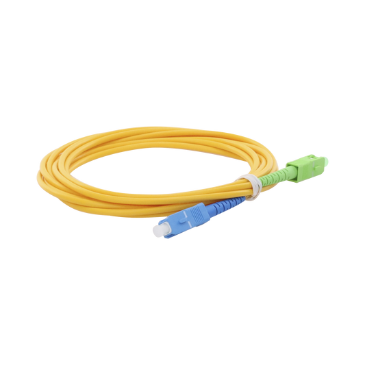 Jumper de Fibra Ãptica Monomodo SC/UPC-SC/APC Simplex, color amarillo, 3 metros, 3 mm