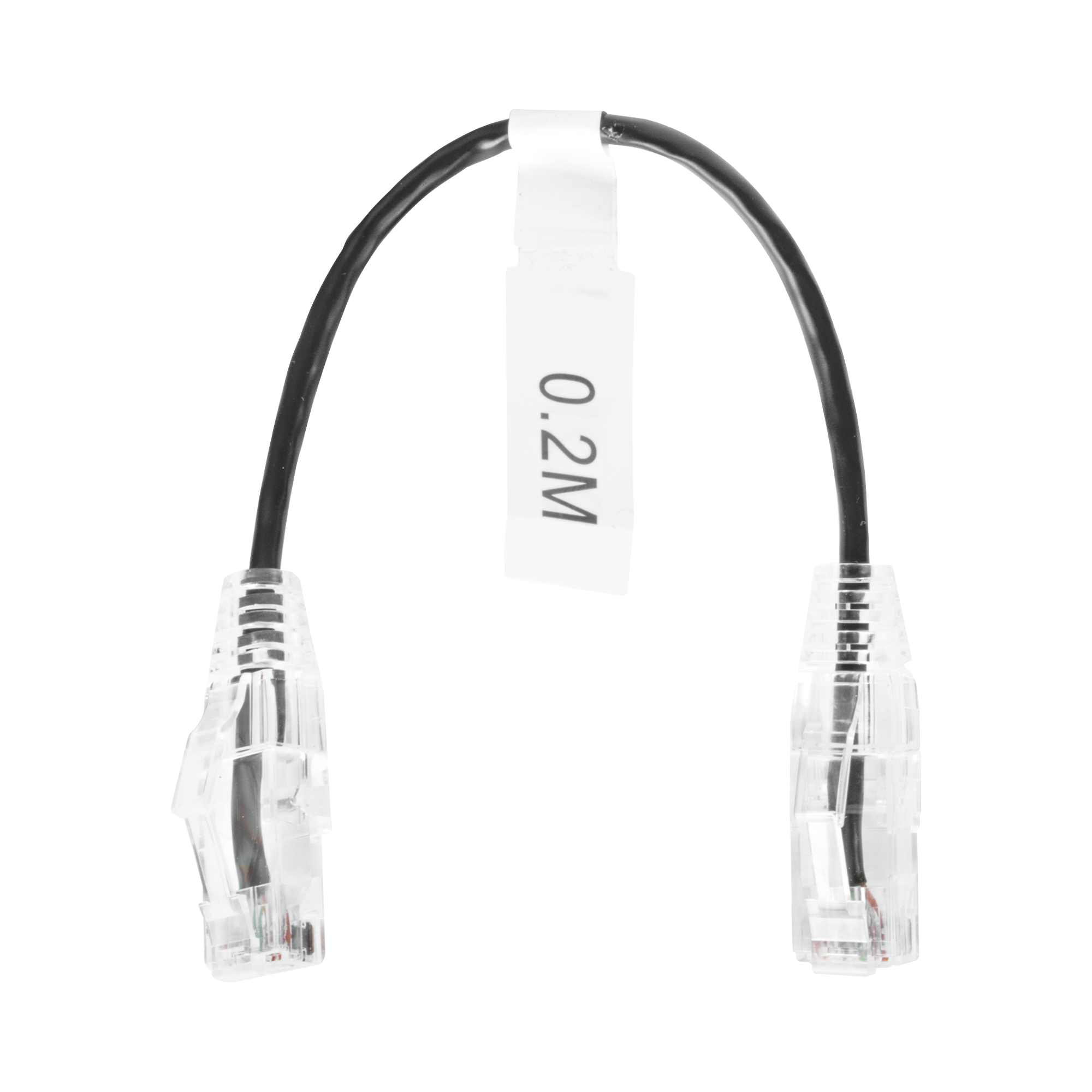 Cable de Parcheo Slim UTP Cat6 - 20 cm Negro DiÃ¡metro Reducido (28 AWG)