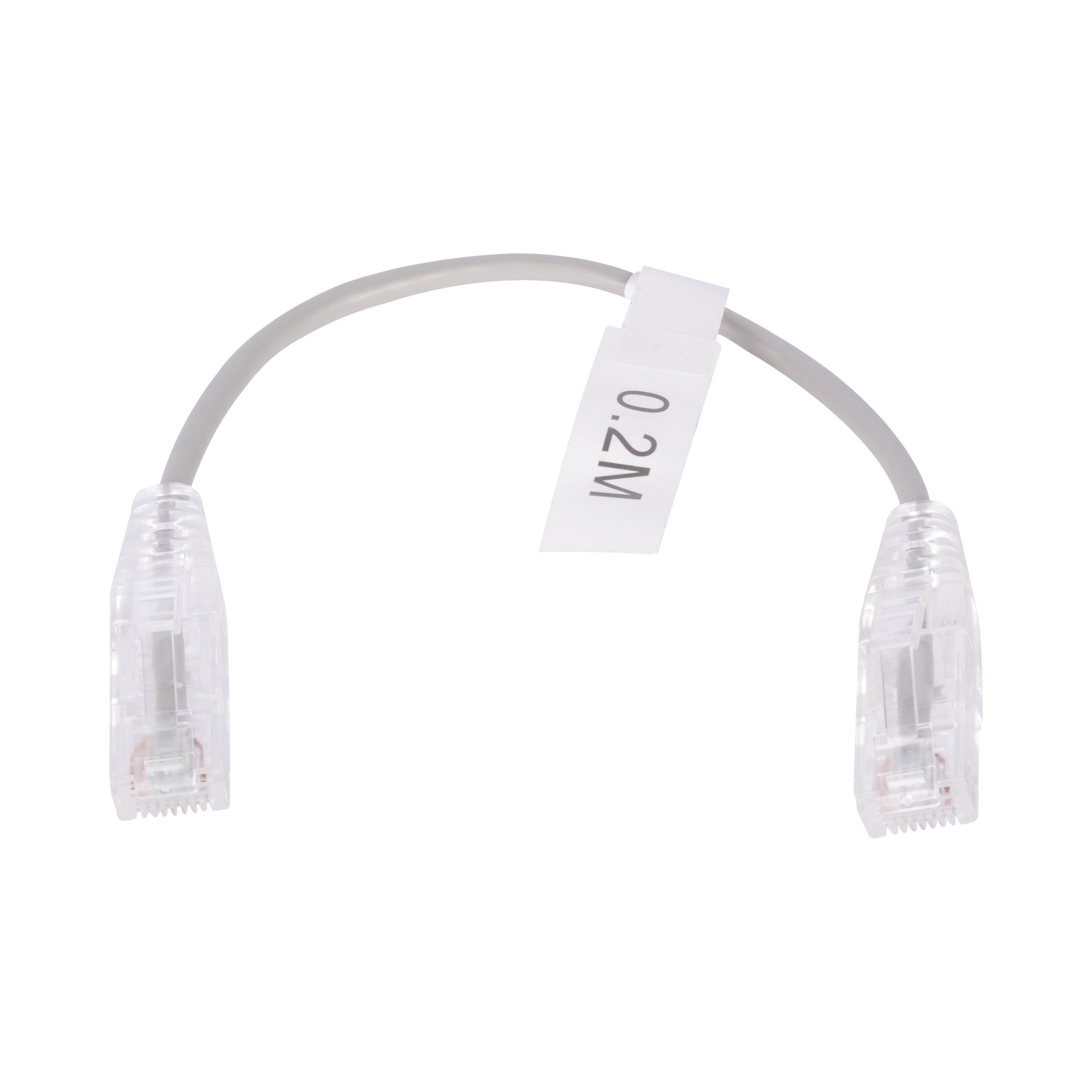 Cable de Parcheo Slim UTP Cat6 - 20 cm Gris DiÃ¡metro Reducido (28 AWG)