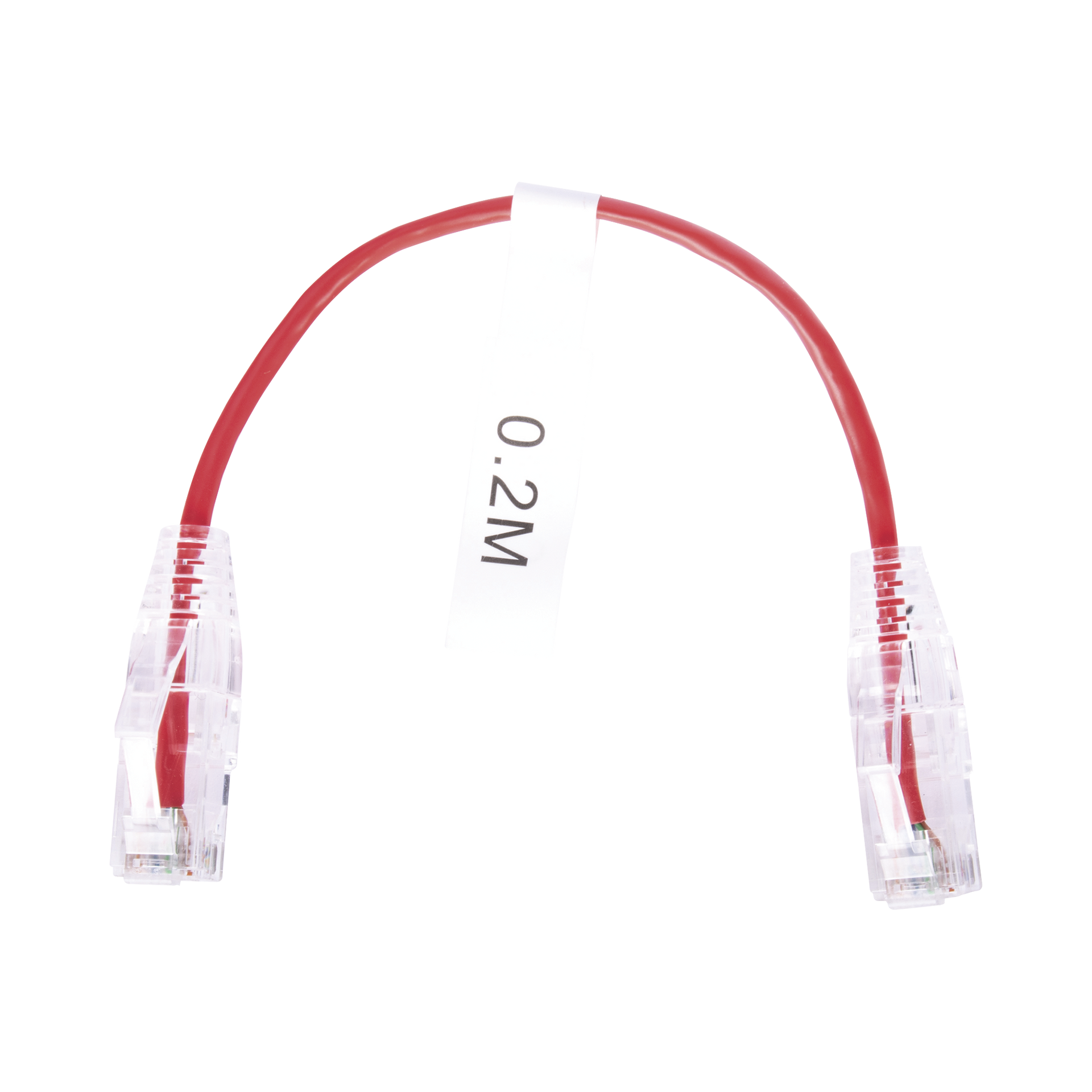Cable de Parcheo Slim UTP Cat6 - 20 cm Rojo DiÃ¡metro Reducido (28 AWG)
