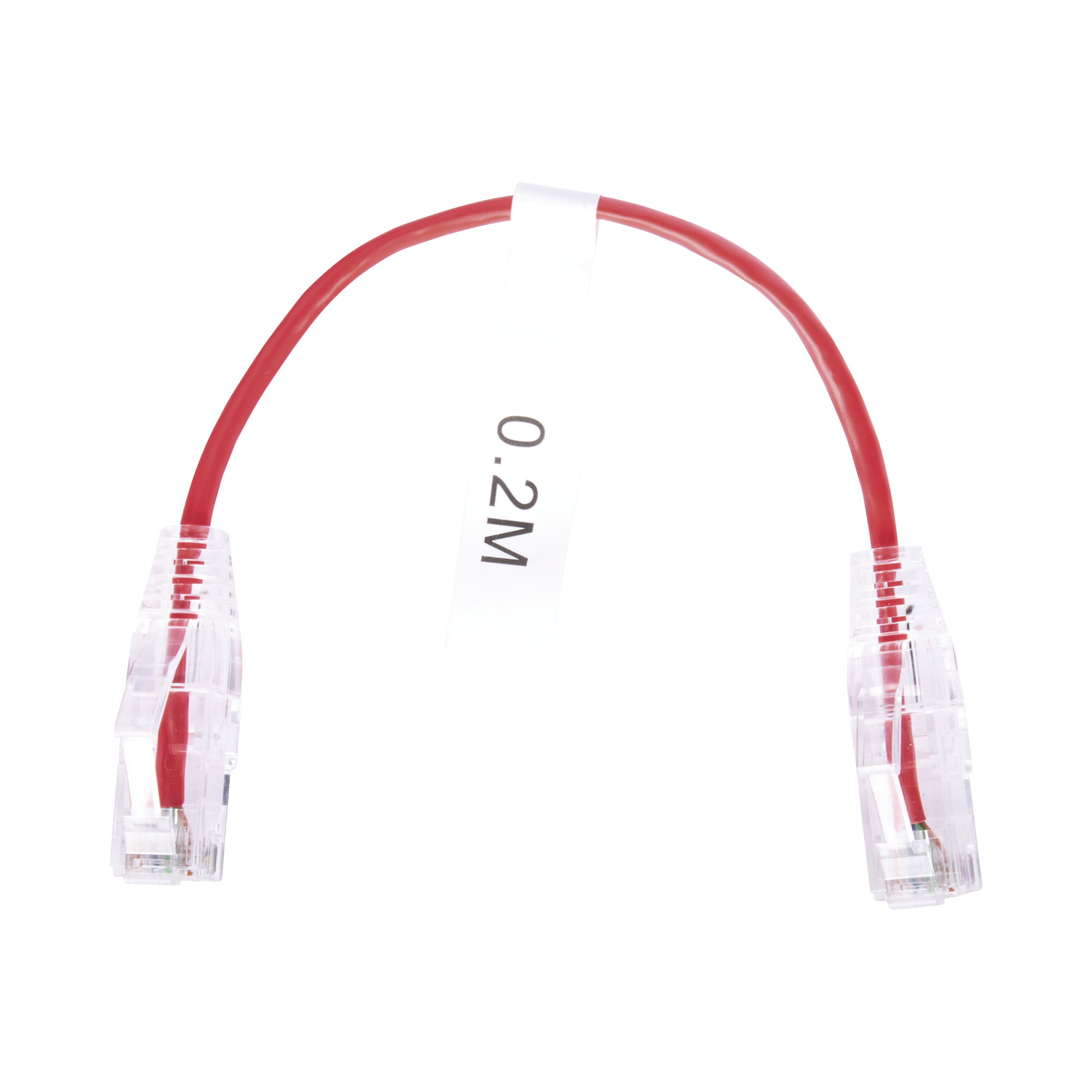 Cable de Parcheo Slim UTP Cat6 - 20 cm Rojo DiÃ¡metro Reducido (28 AWG)