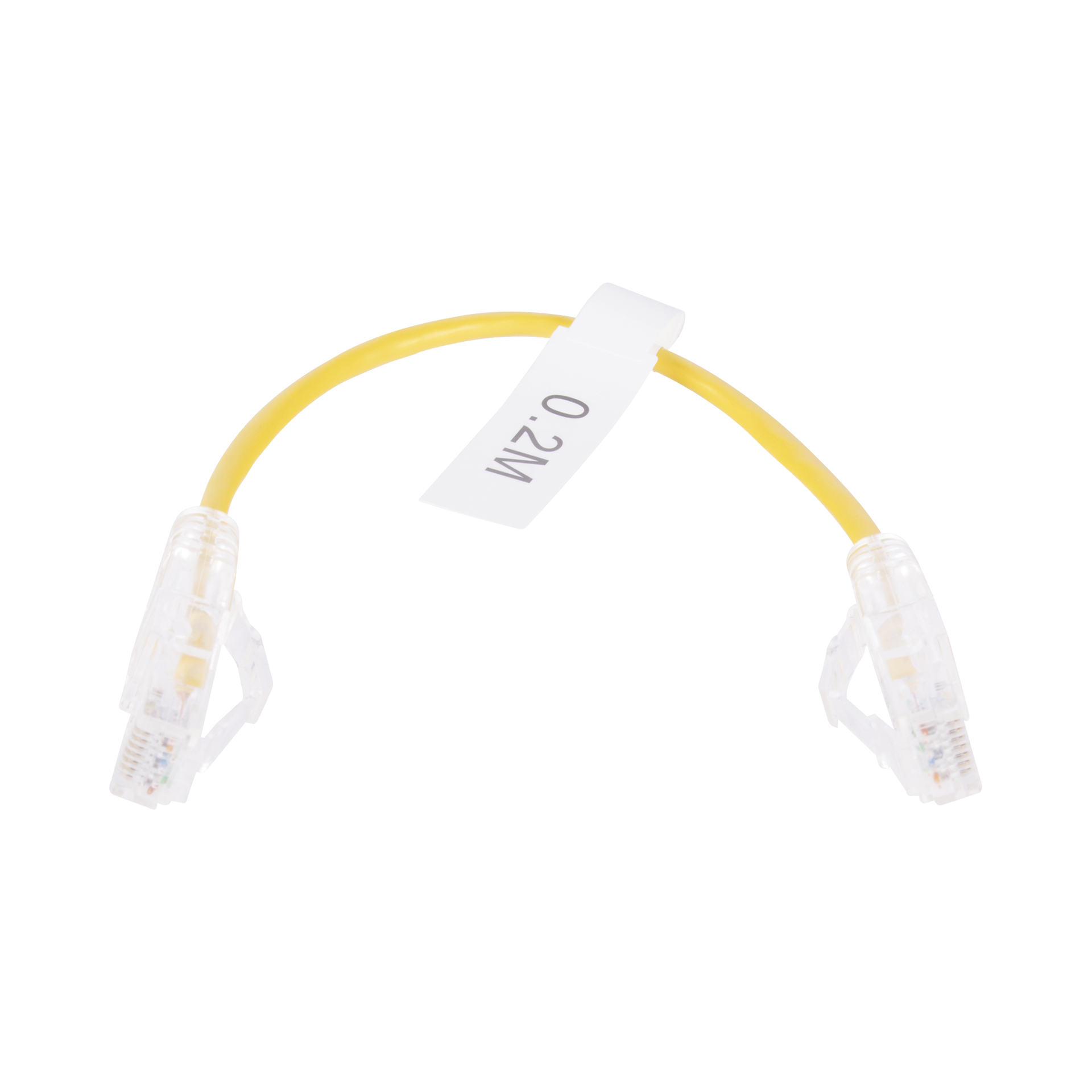 Cable de Parcheo Slim UTP Cat6 - 20 cm Amarillo DiÃ¡metro Reducido (28 AWG)