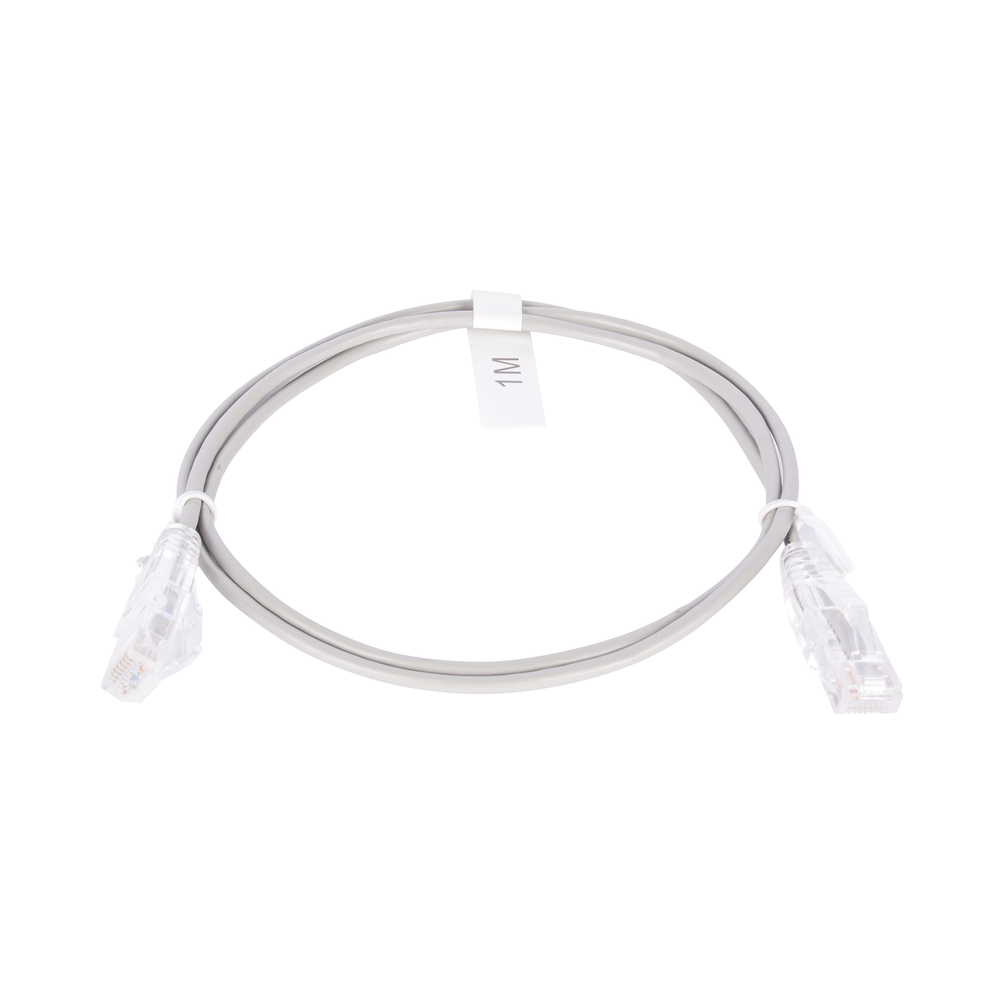 Cable de Parcheo Slim UTP Cat6 - 1 metro, Gris, DiÃ¡metro Reducido (28 AWG)