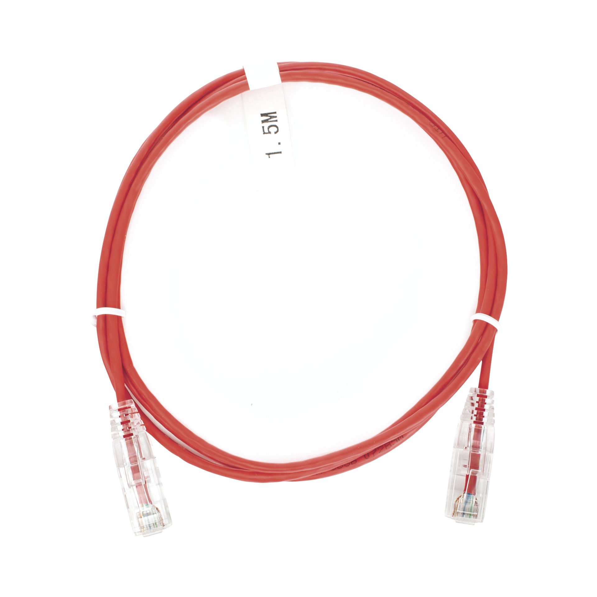 Cable de Parcheo Slim UTP Cat6 - 1.5 m Rojo DiÃ¡metro Reducido (28 AWG)