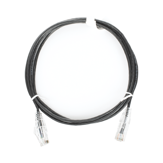 Cable de Parcheo Slim UTP Cat6 - 2 m Negro DiÃ¡metro Reducido (28 AWG)
