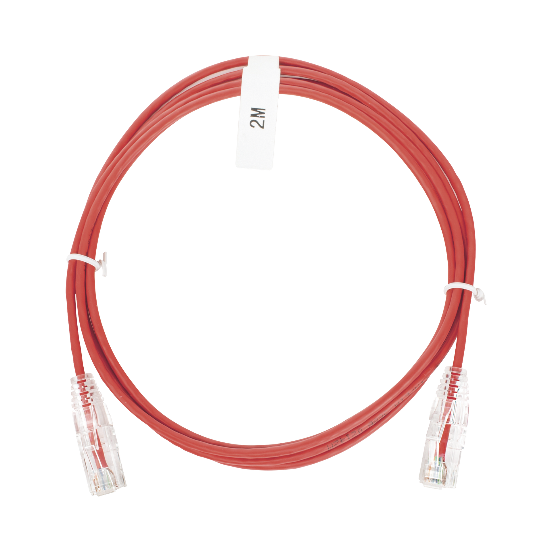 Cable de Parcheo Slim UTP Cat6 - 2 m Rojo DiÃ¡metro Reducido (28 AWG)
